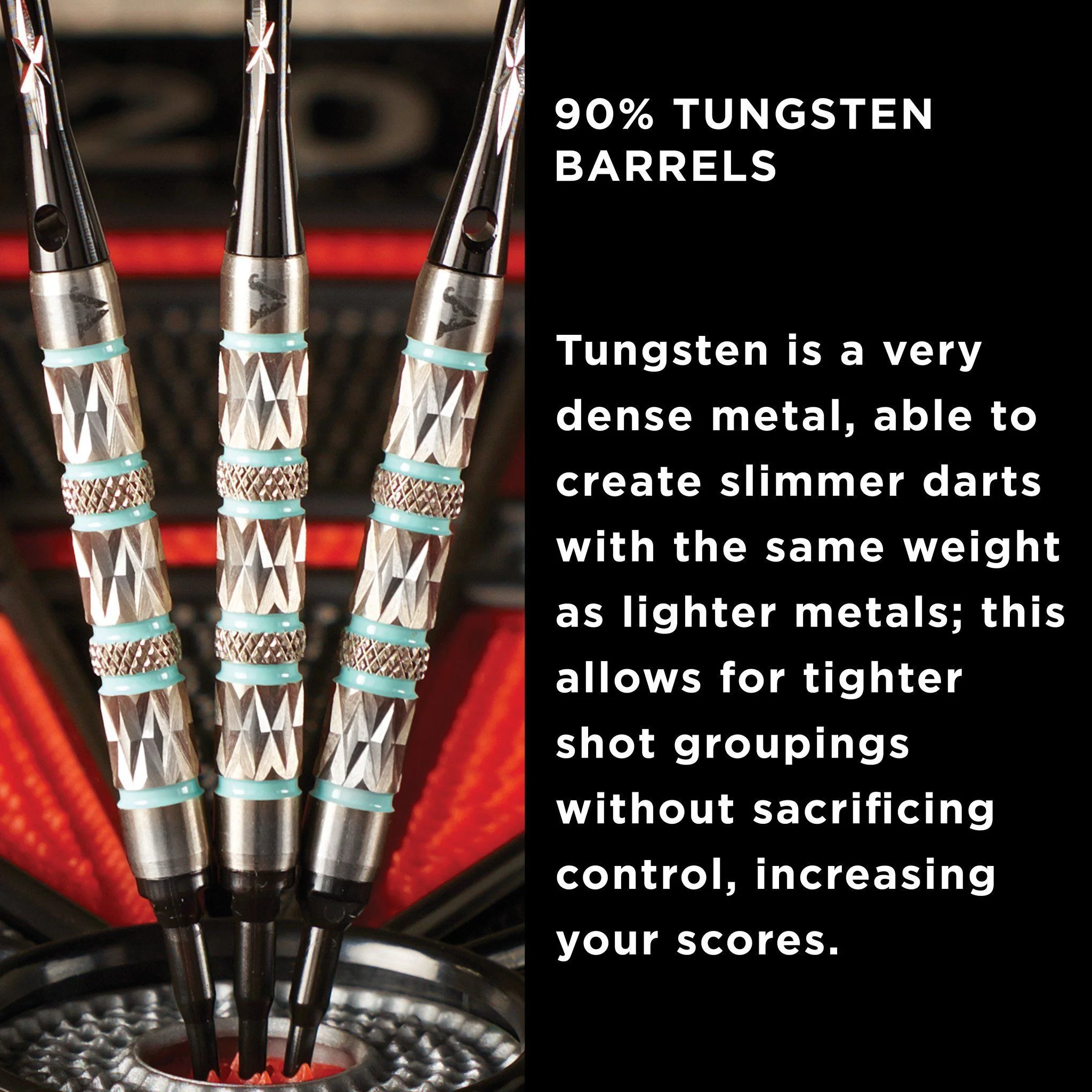 [OPEN BOX]  Viper Diamond Darts 90% Tungsten Soft Tip Dart Set Turquoise Rings 18 Grams - Image 5