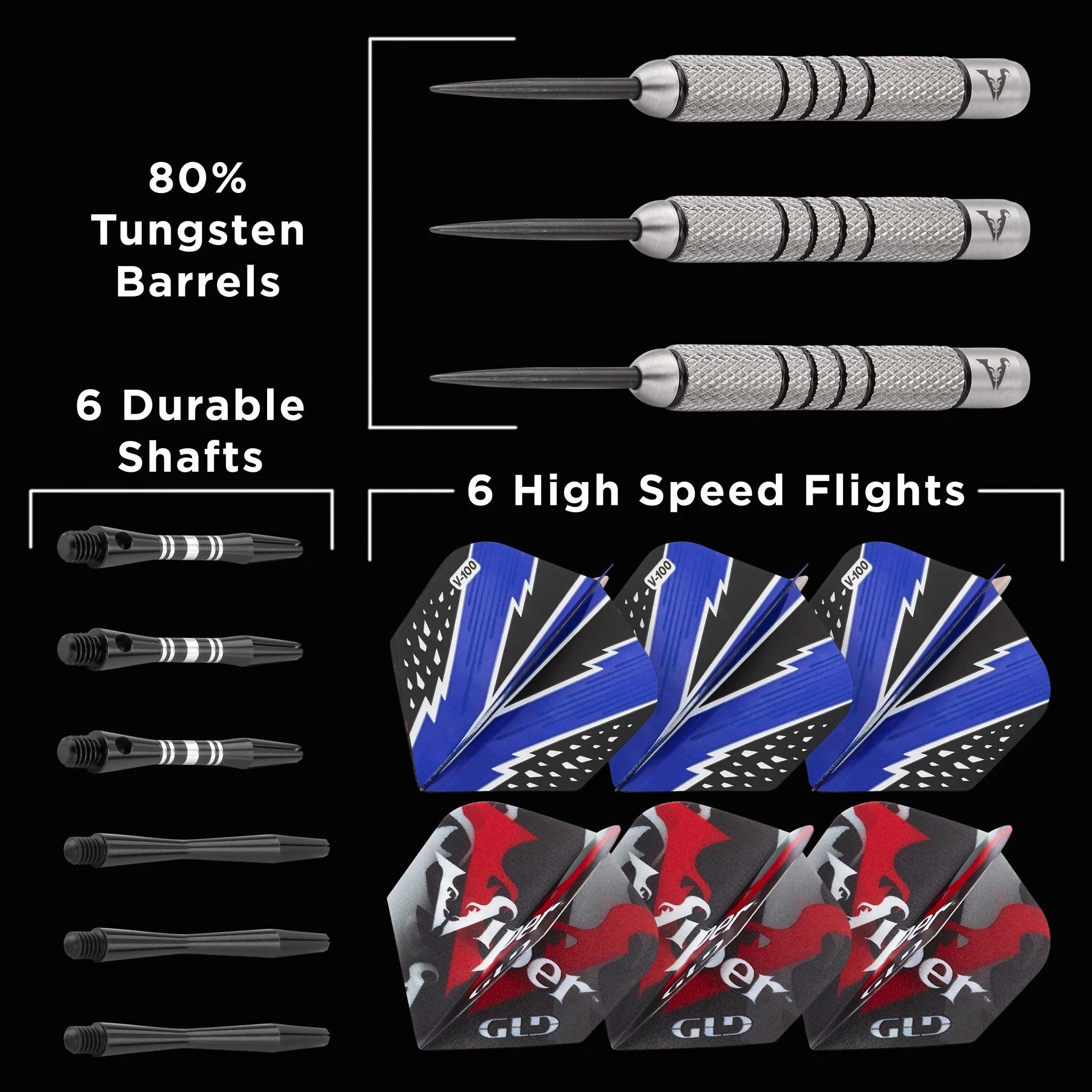 [OPEN BOX]  Viper Cold Steel Darts 80% Tungsten Steel Tip Darts 24 Grams - Image 6