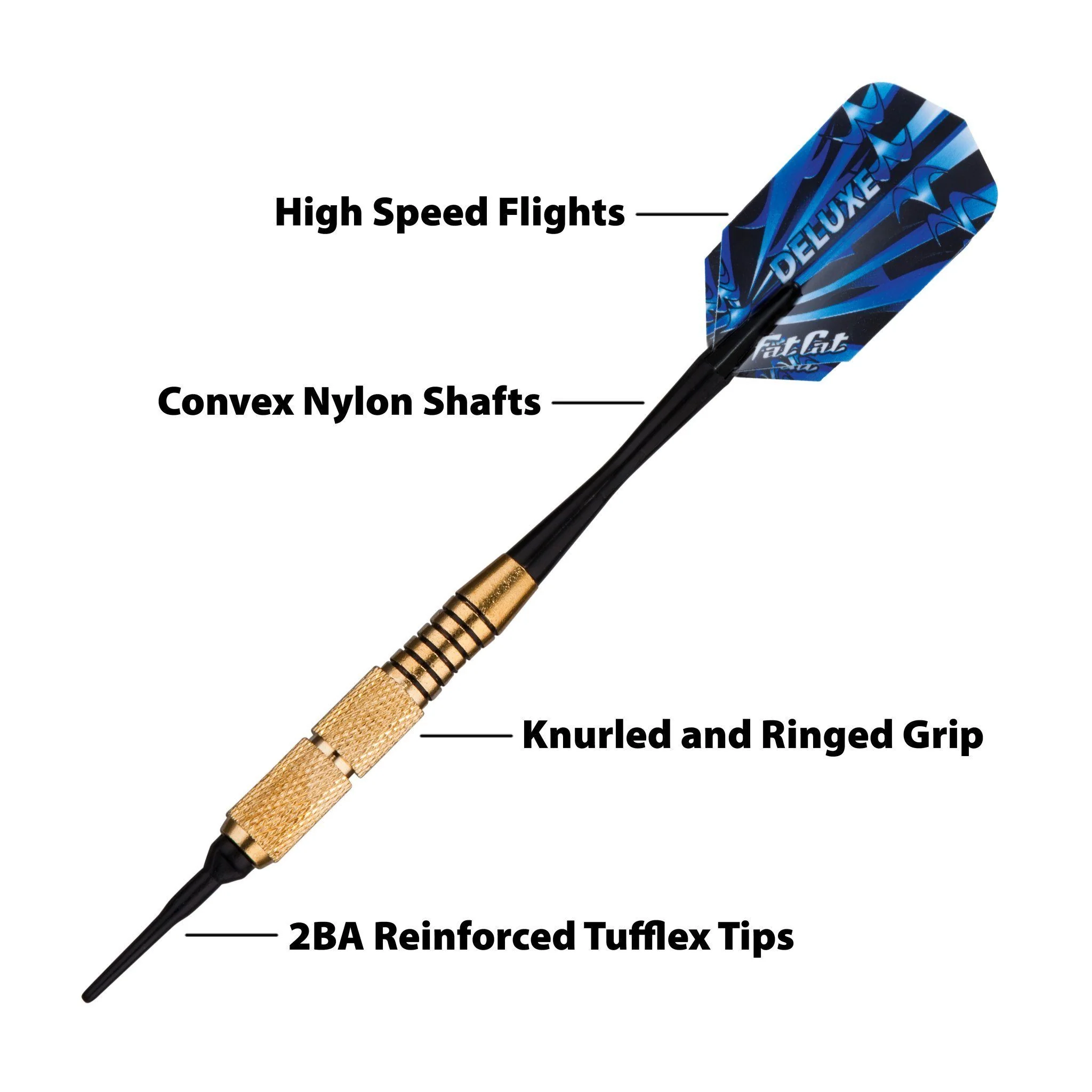 [OPEN BOX]  Fat Cat Deluxe Soft Tip Darts 16 Grams - Image 2