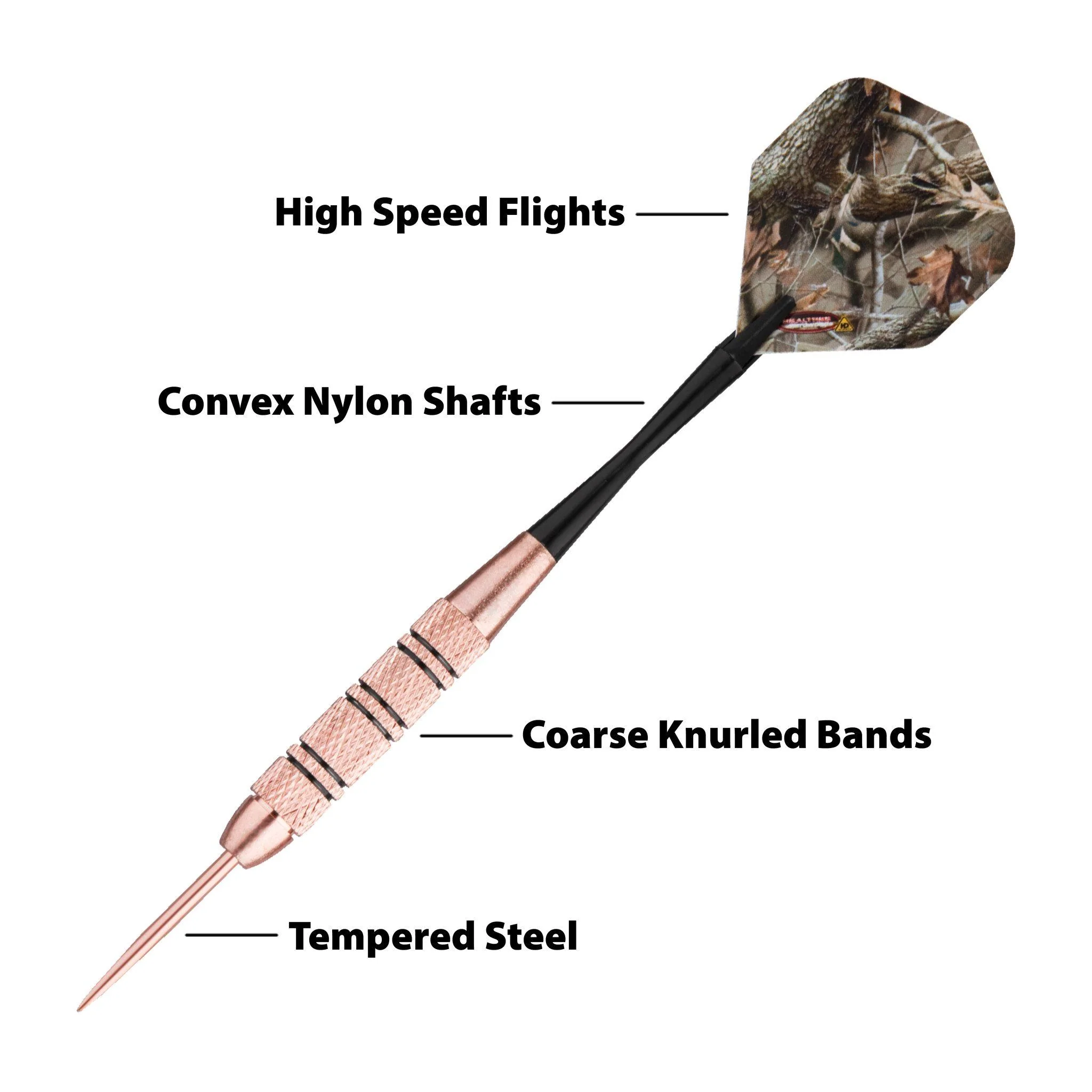 [OPEN BOX]  Fat Cat Realtree Hardwoods HD Steel Tip Darts 23 Grams - Image 2