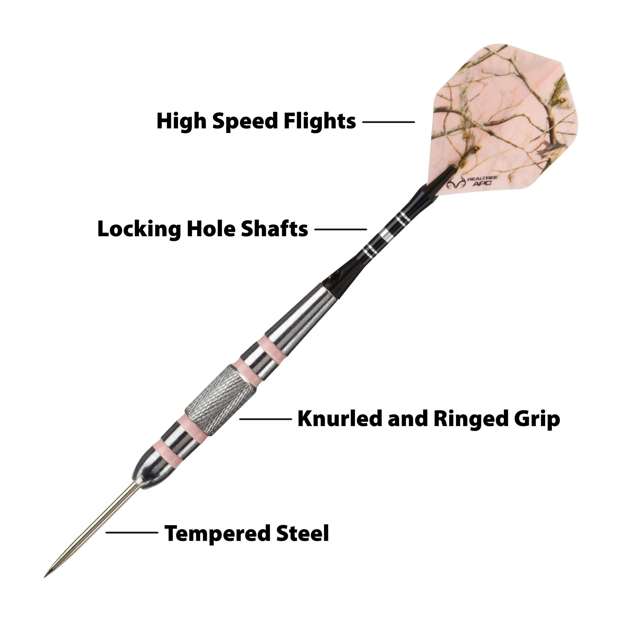 [OPEN BOX]  Fat Cat Realtree APC Steel Tip Darts 23 Grams - Image 2