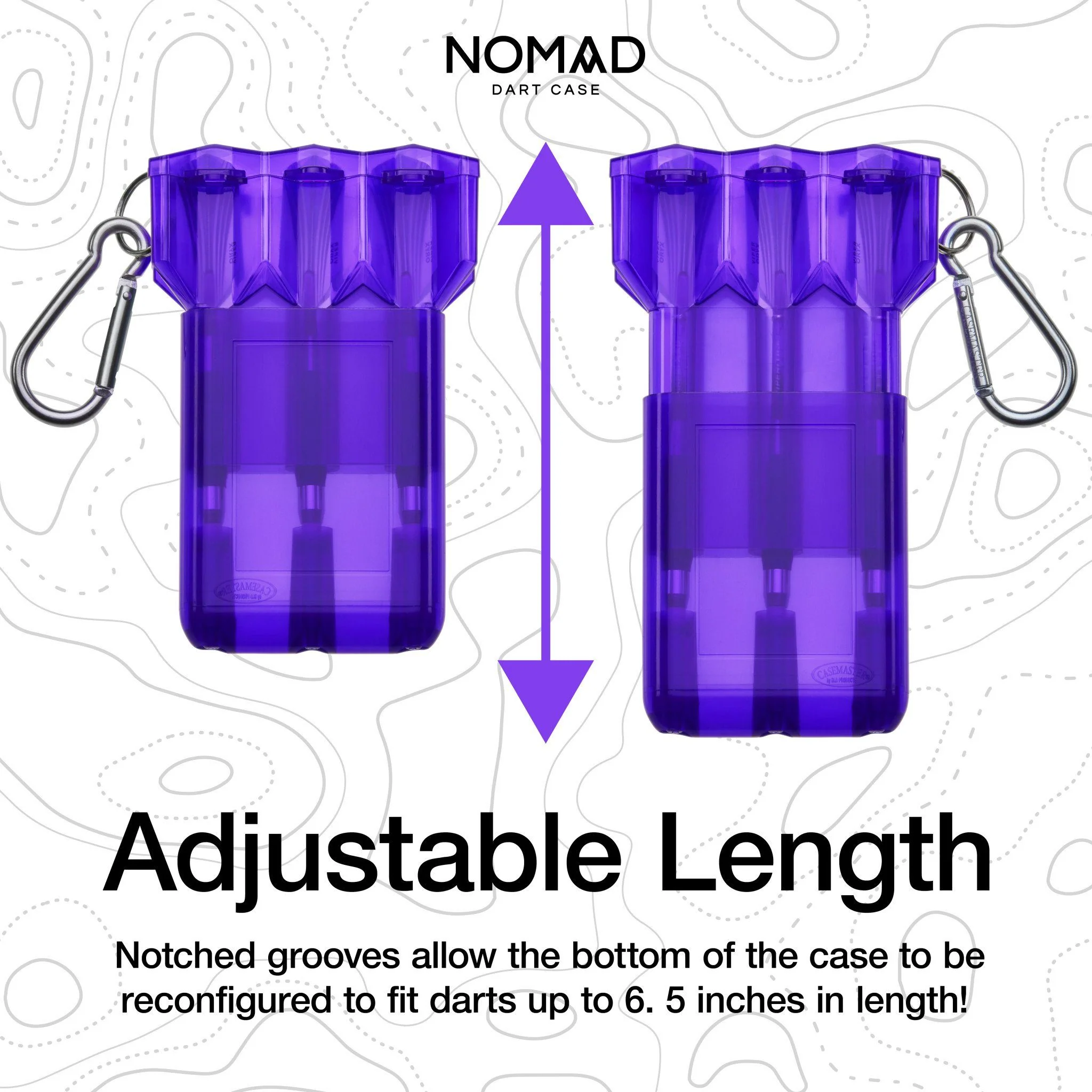 [OPEN BOX]  Casemaster Nomad Adjustable Dart Case Purple - Image 4