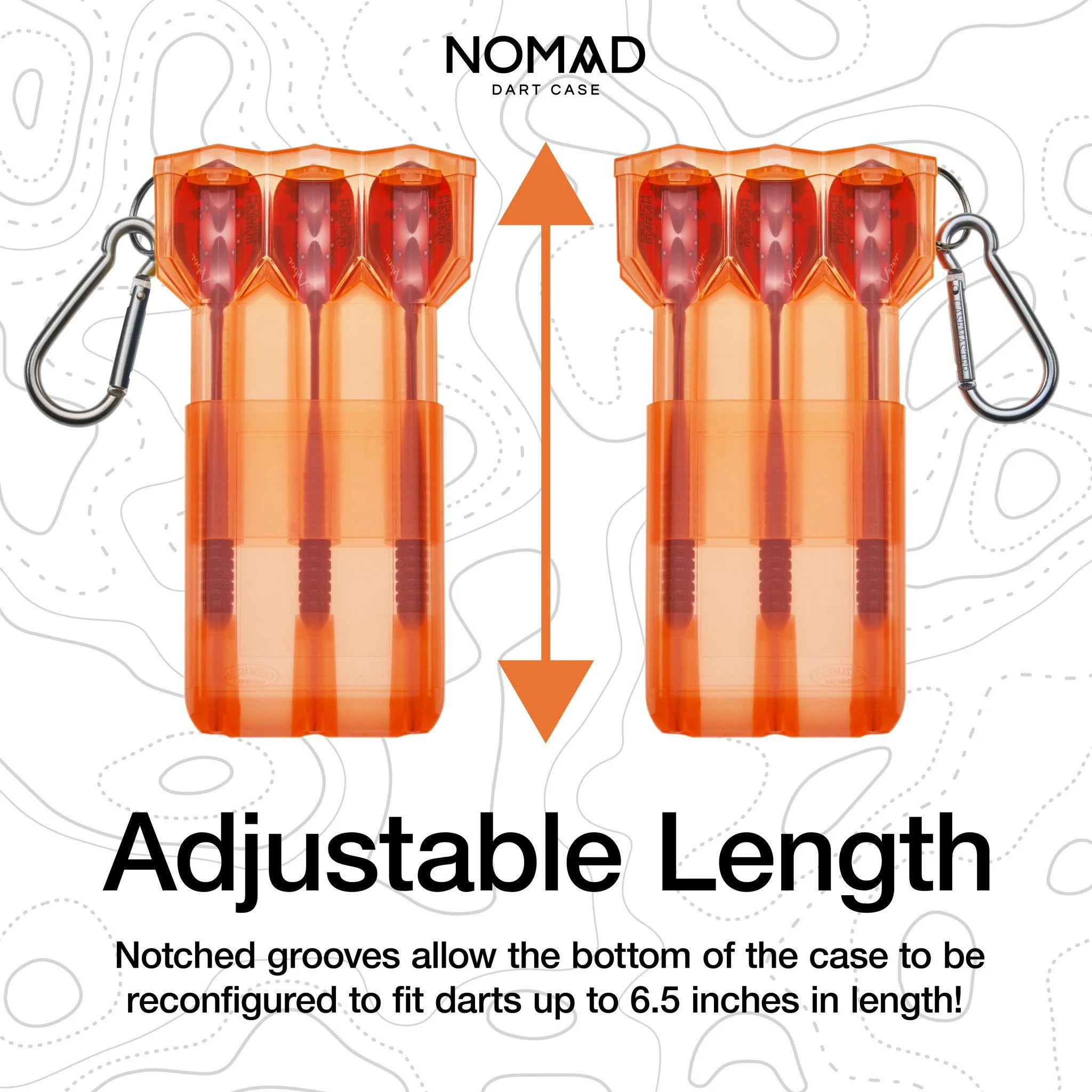 [OPEN BOX]  Casemaster Nomad Adjustable Dart Case Neon Orange - Image 4