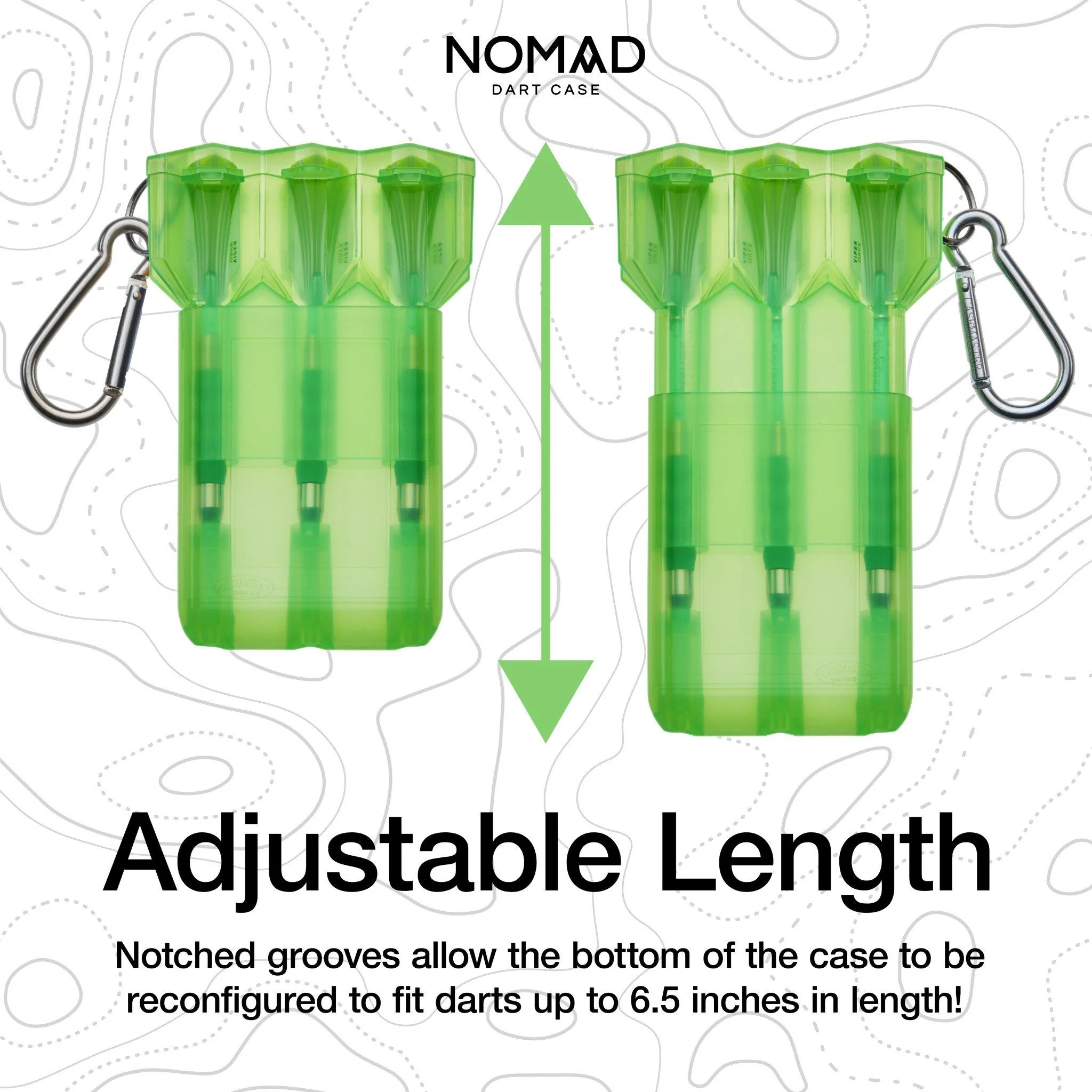 [OPEN BOX]  Casemaster Nomad Adjustable Dart Case Neon Green - Image 4