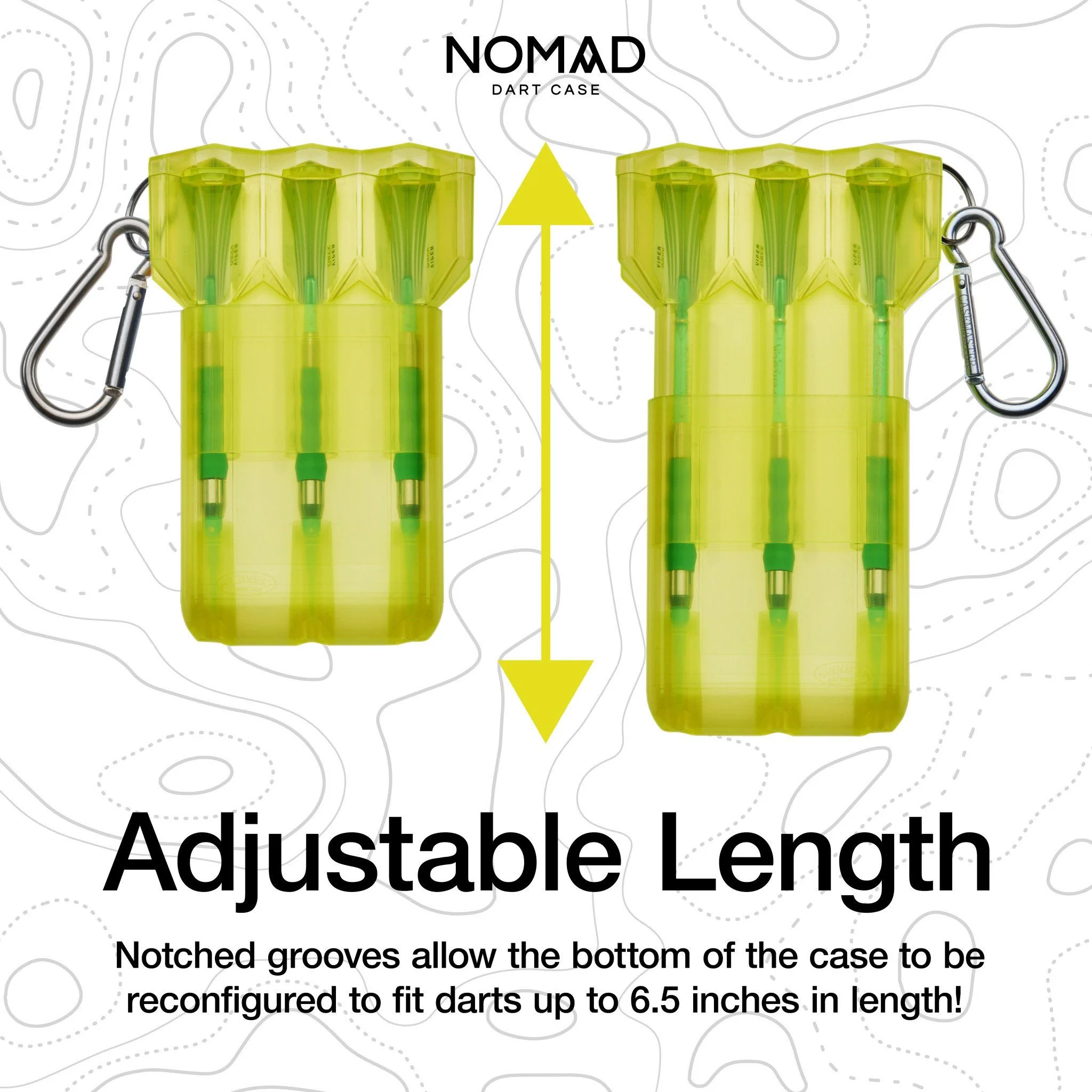 [OPEN BOX]  Casemaster Nomad Adjustable Dart Case Neon Yellow - Image 4