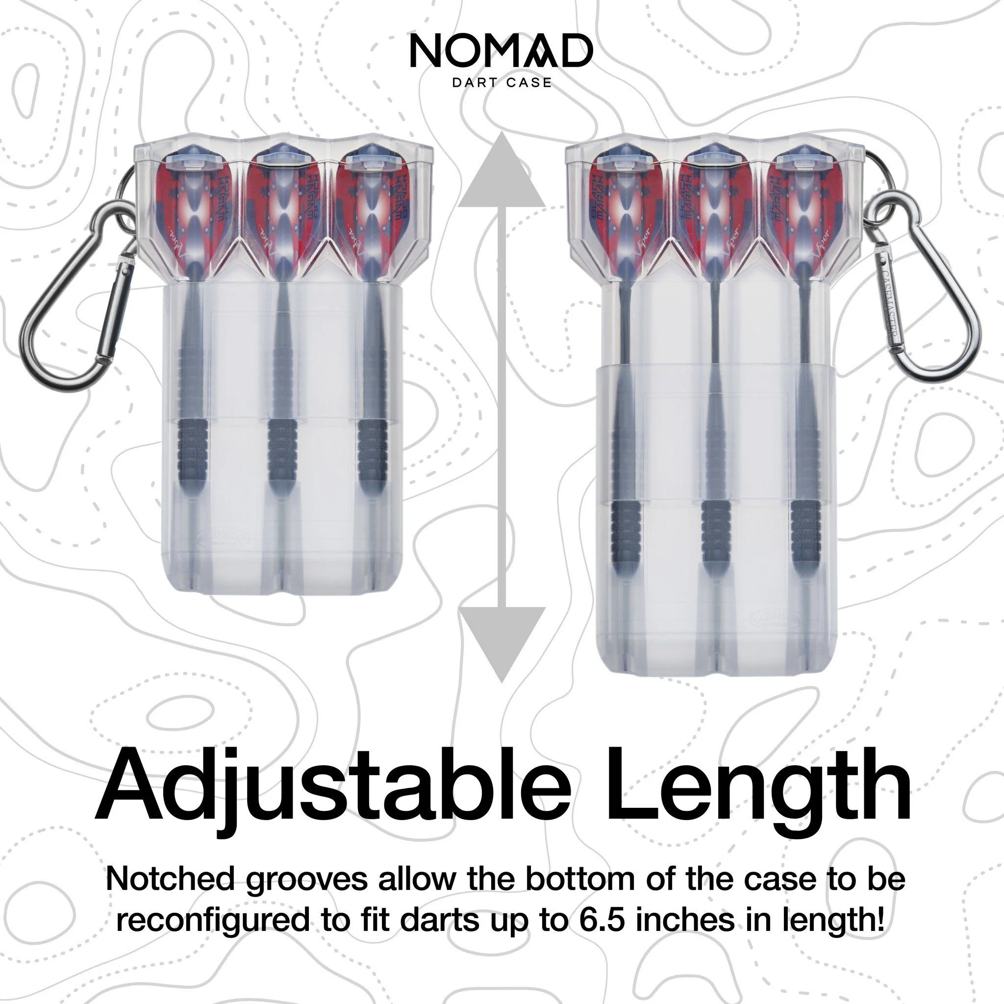 [OPEN BOX]  Casemaster Nomad Adjustable Dart Case Clear - Image 4