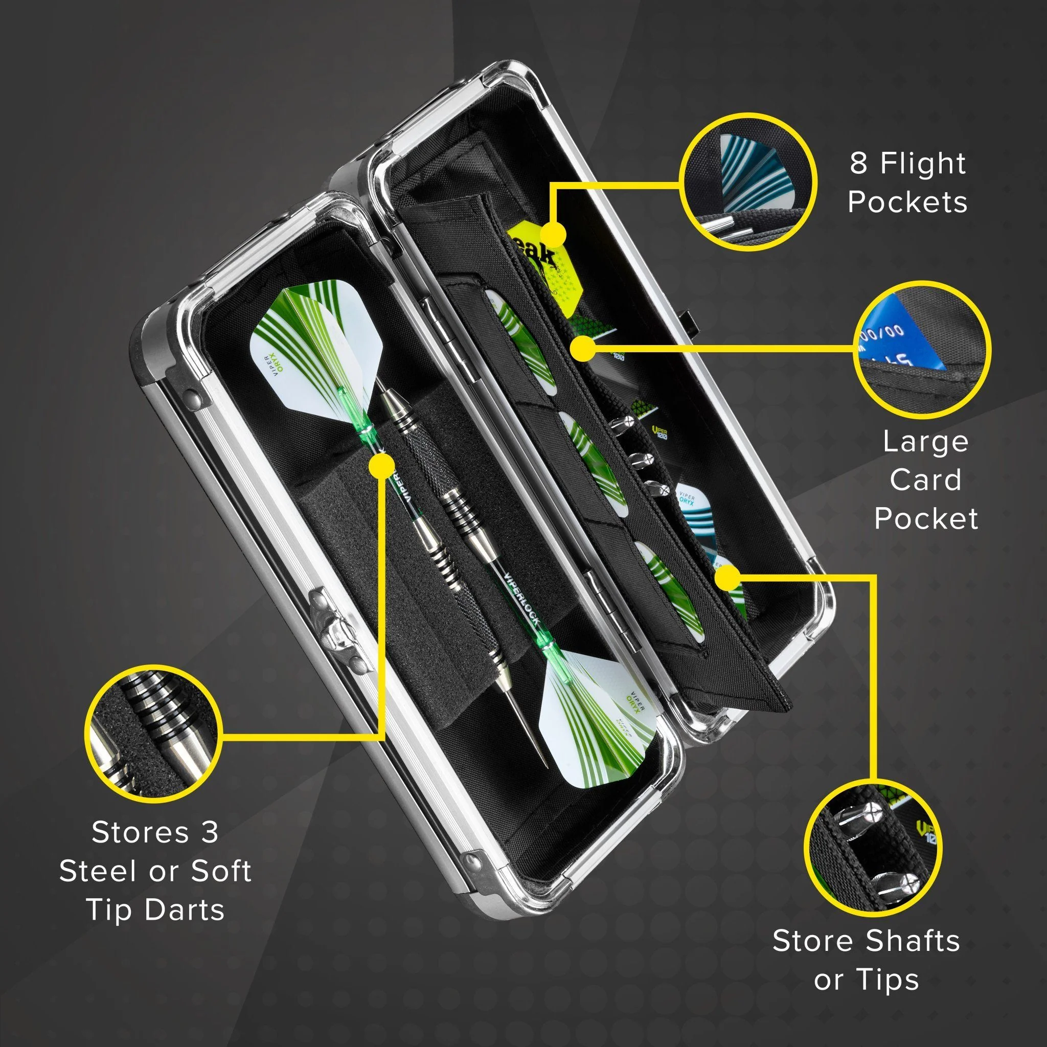 [OPEN BOX]  Casemaster Sole Aluminum Dart Case - Image 5