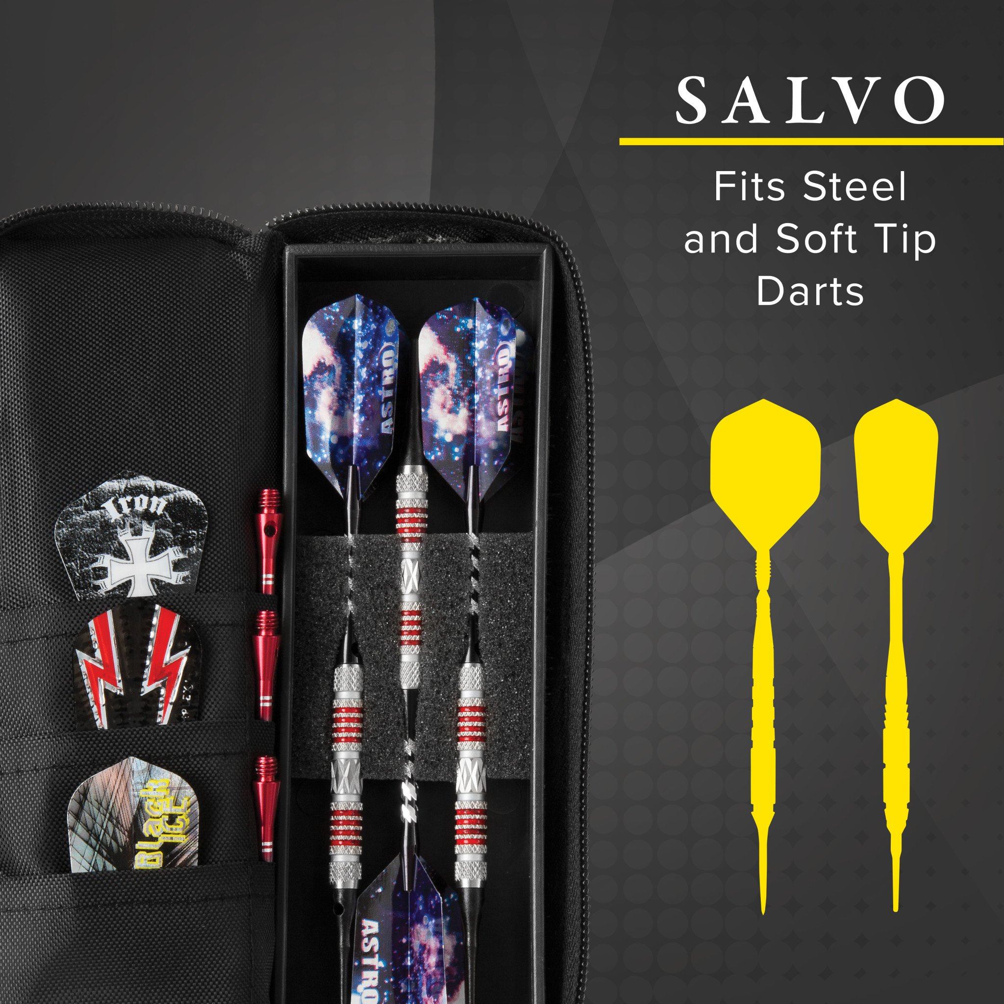 [OPEN BOX]  Casemaster Salvo Black Nylon Dart Case - Image 5