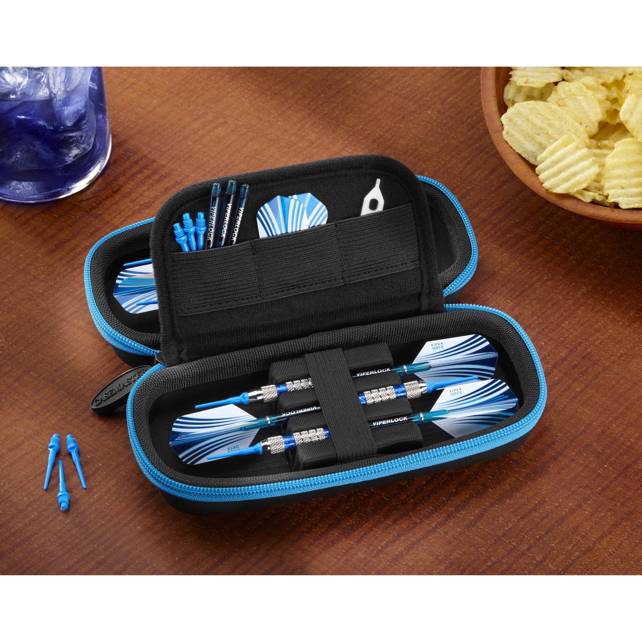 [OPEN BOX]  Casemaster Sentry Dart Case with Blue Zipper - Image 8