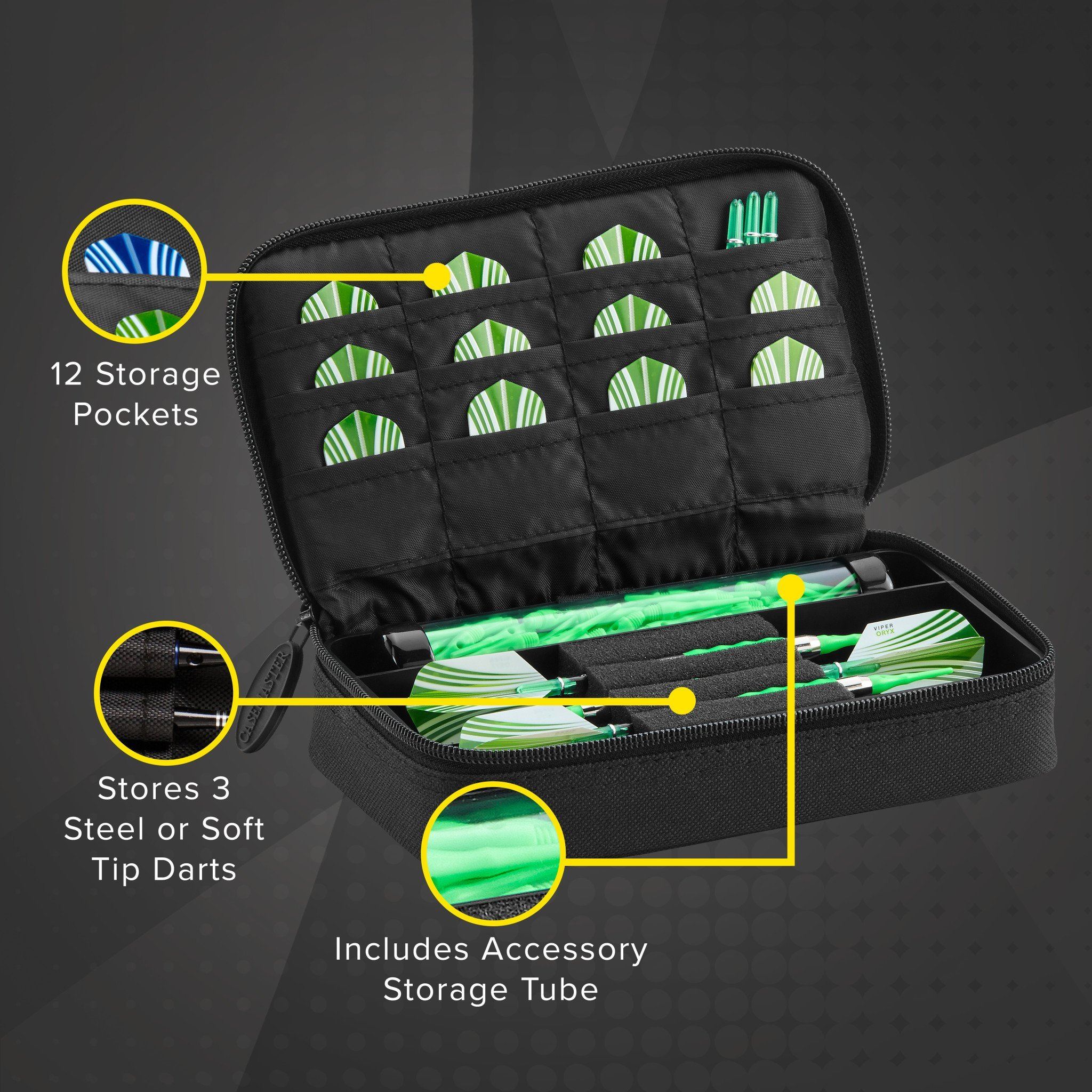 [OPEN BOX]  Casemaster Plazma Dart Case with Black Zipper - Image 4