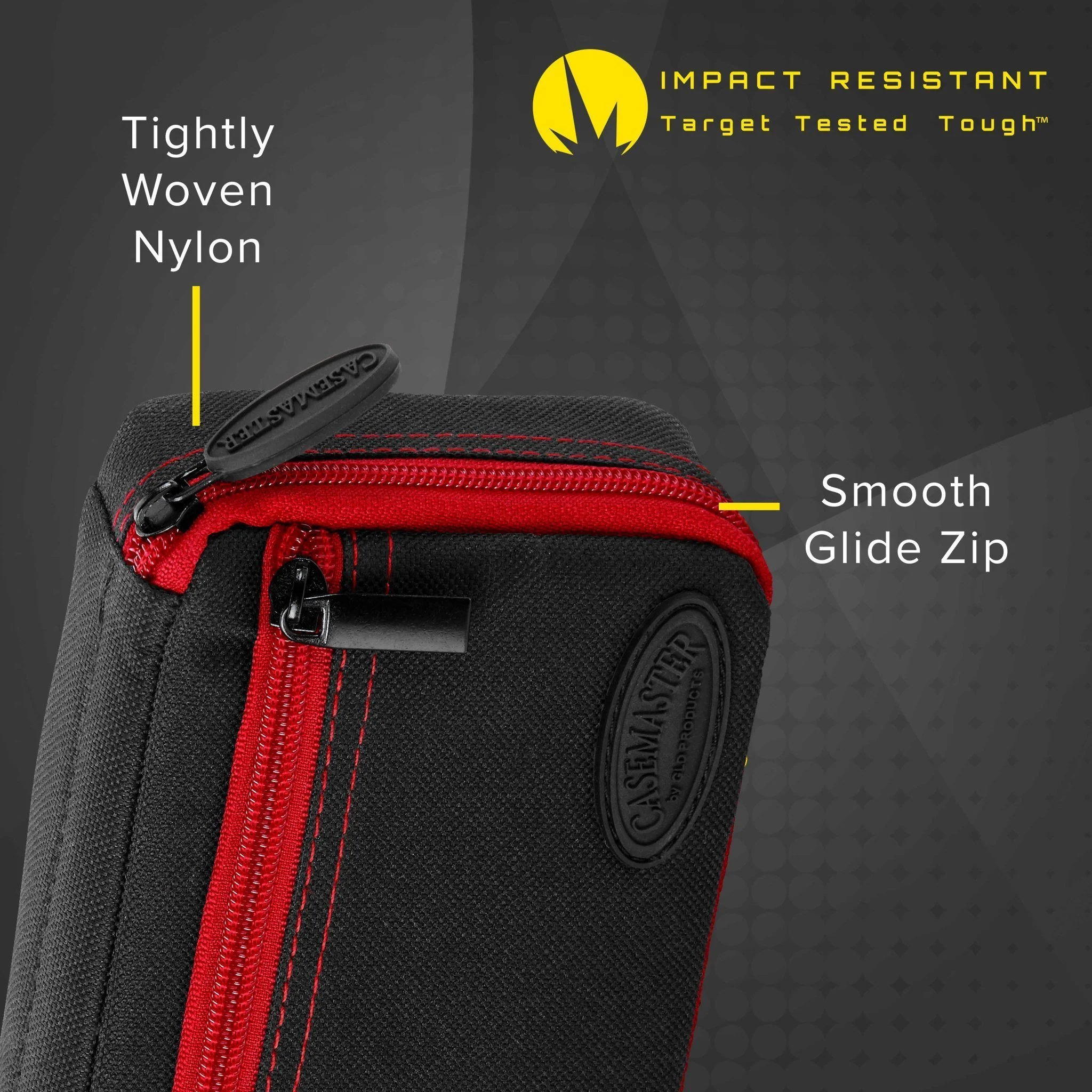 [OPEN BOX]  Casemaster Plazma Dart Case Black with Ruby Zipper - Image 5