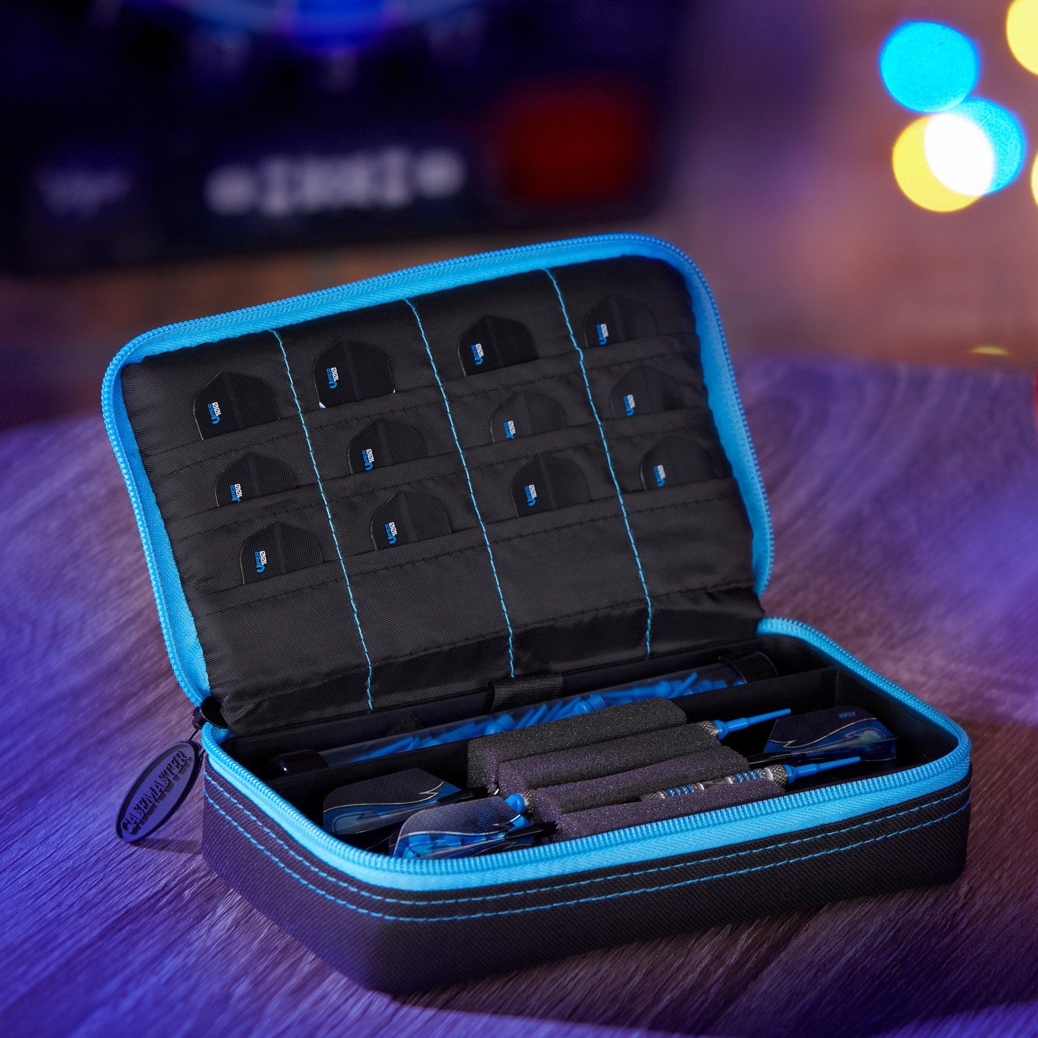 [OPEN BOX]  Casemaster Plazma Dart Case Black with Blue Trim - Image 8