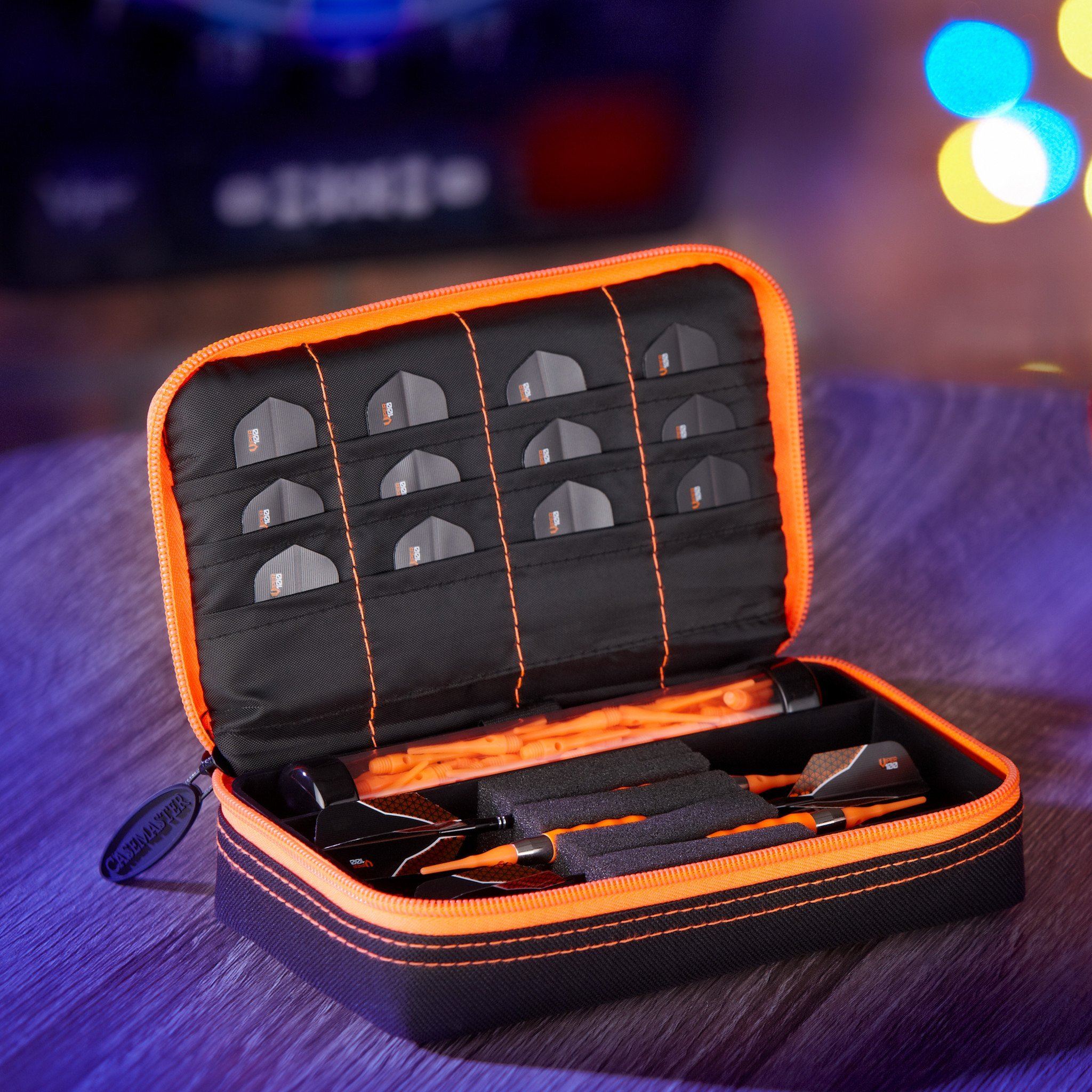 [OPEN BOX]  Casemaster Plazma Dart Case Black with Orange Trim - Image 9