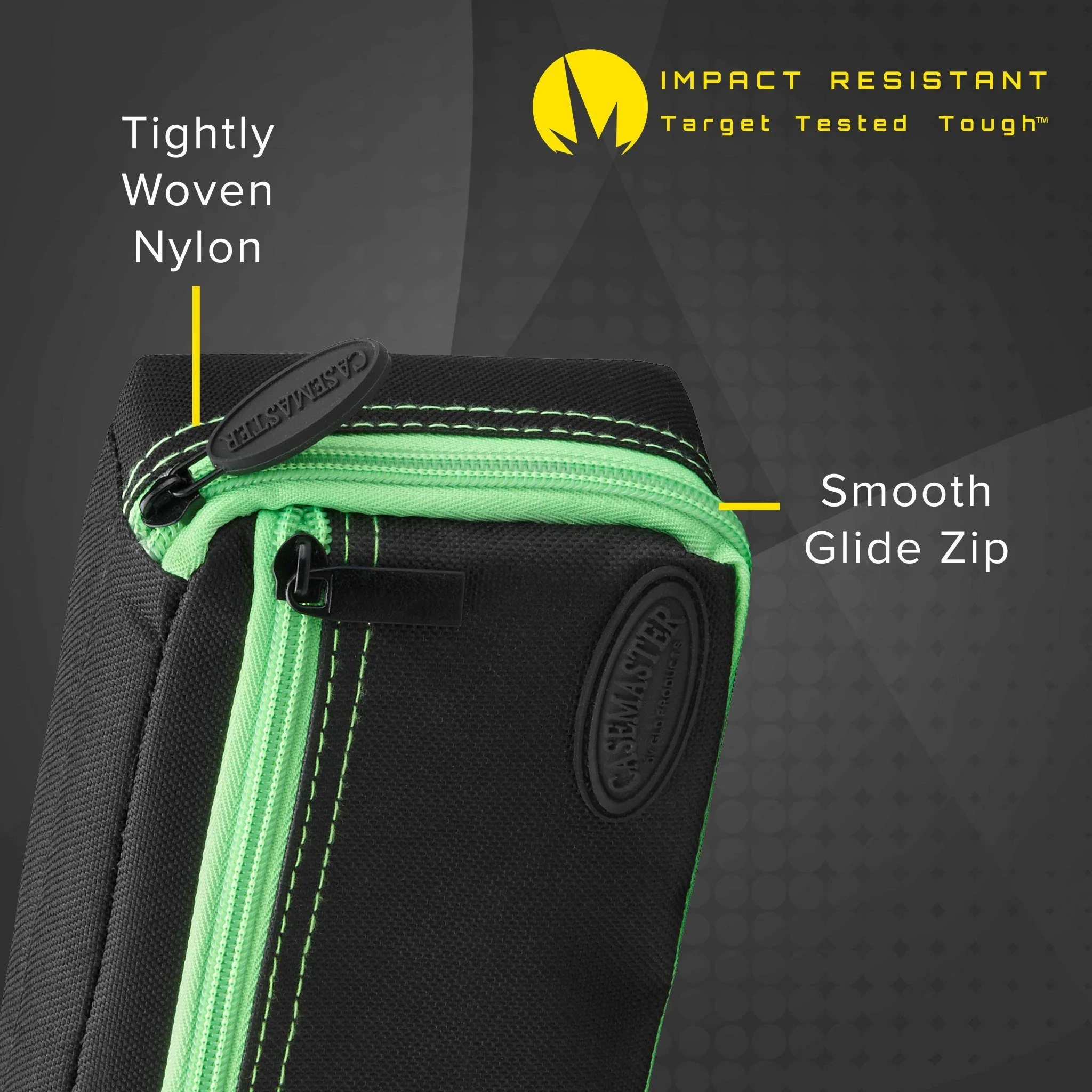[OPEN BOX]  Casemaster Plazma Dart Case Black with Green Trim - Image 5