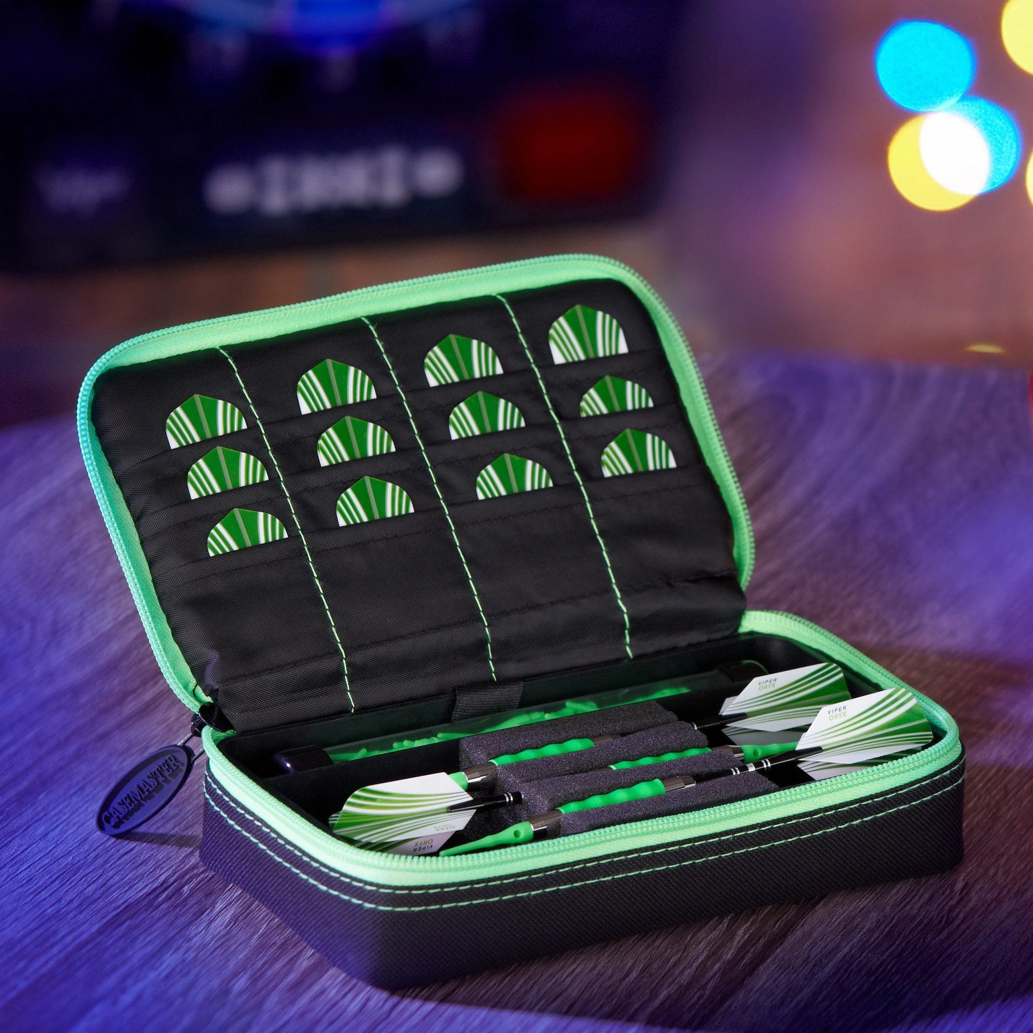 [OPEN BOX]  Casemaster Plazma Dart Case Black with Green Trim - Image 8