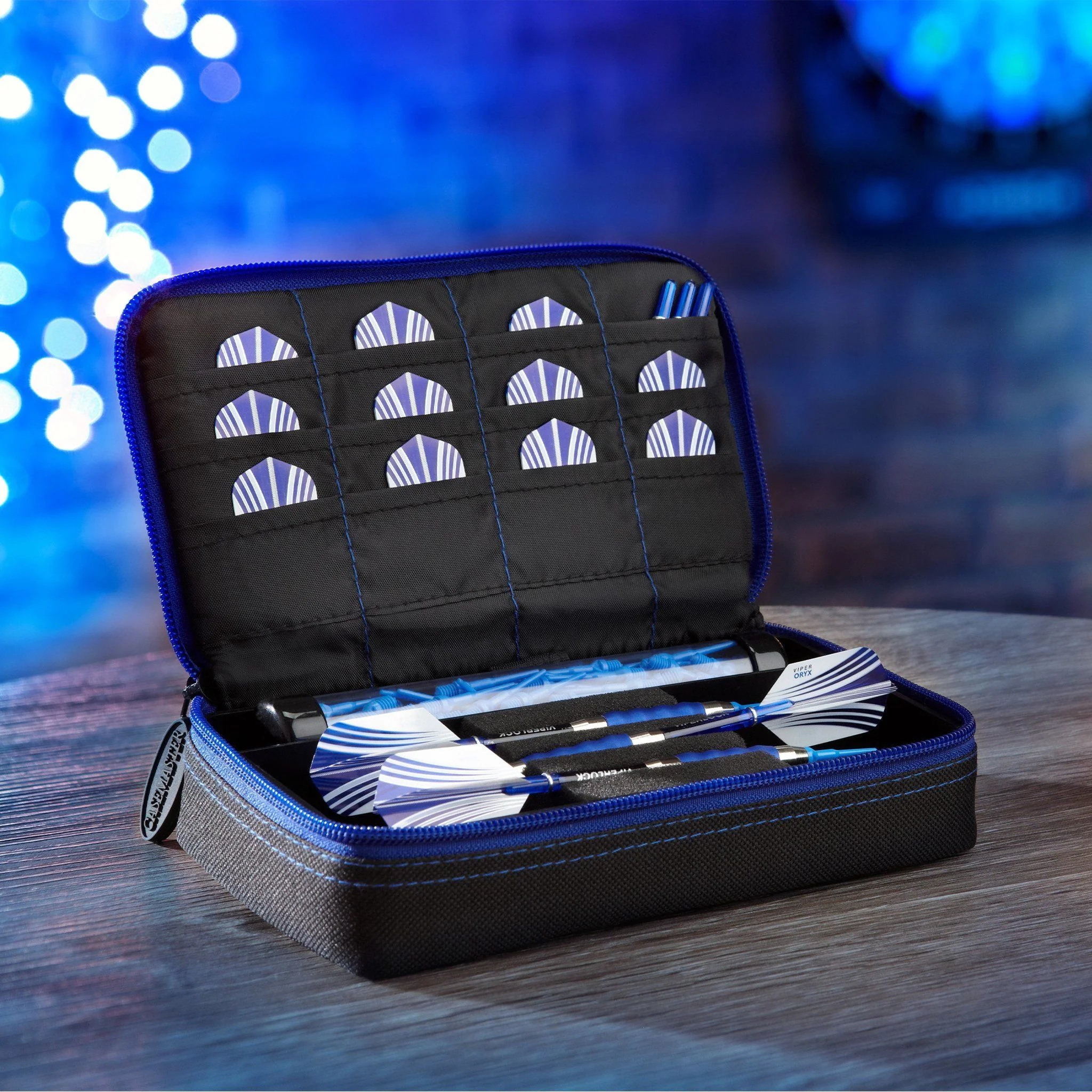 [OPEN BOX]  Casemaster Plazma Dart Case Black with Sapphire Zipper - Image 8