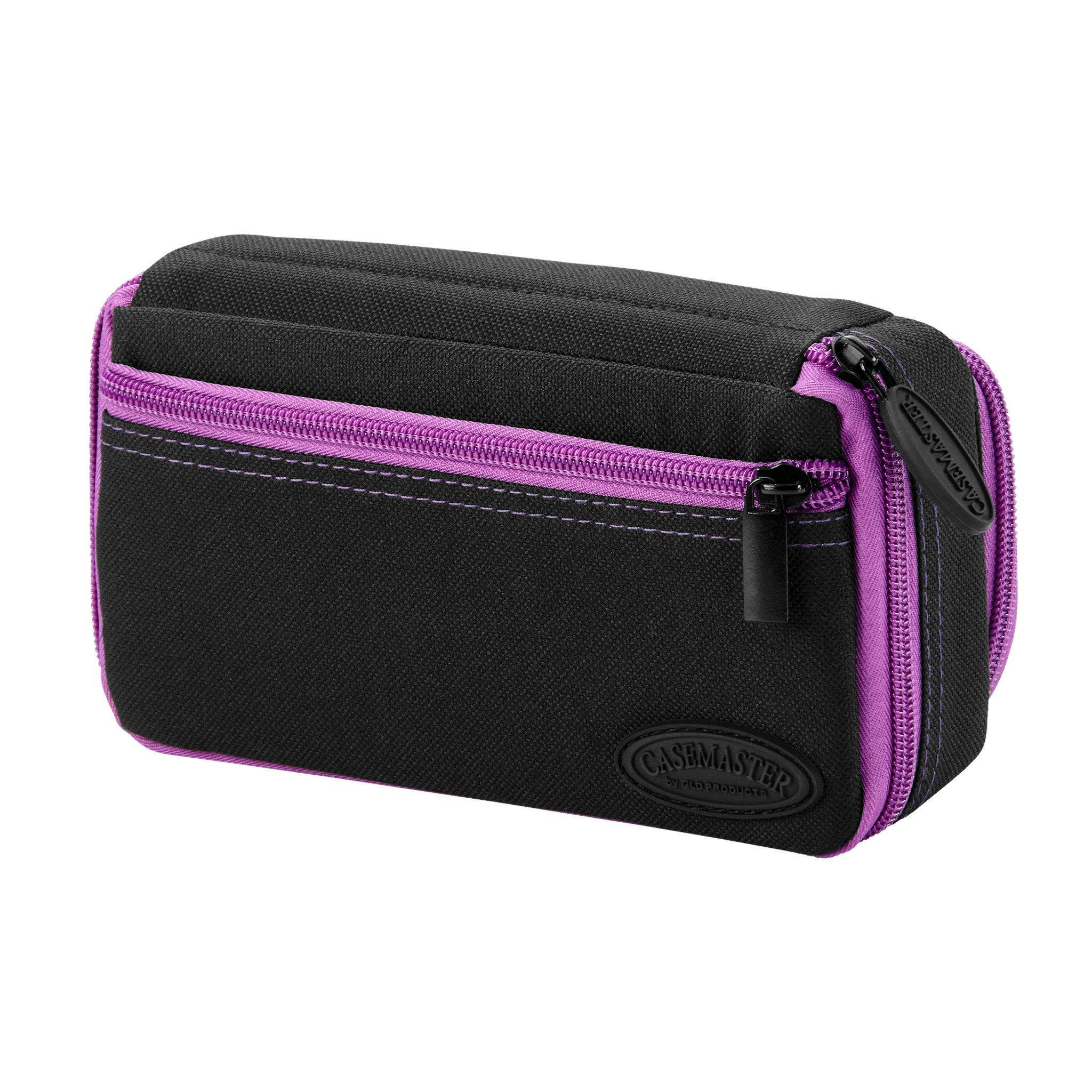 [OPEN BOX]  Casemaster Plazma Plus Dart Case Black with Amethyst Zipper and Phone Pocket - Image 2