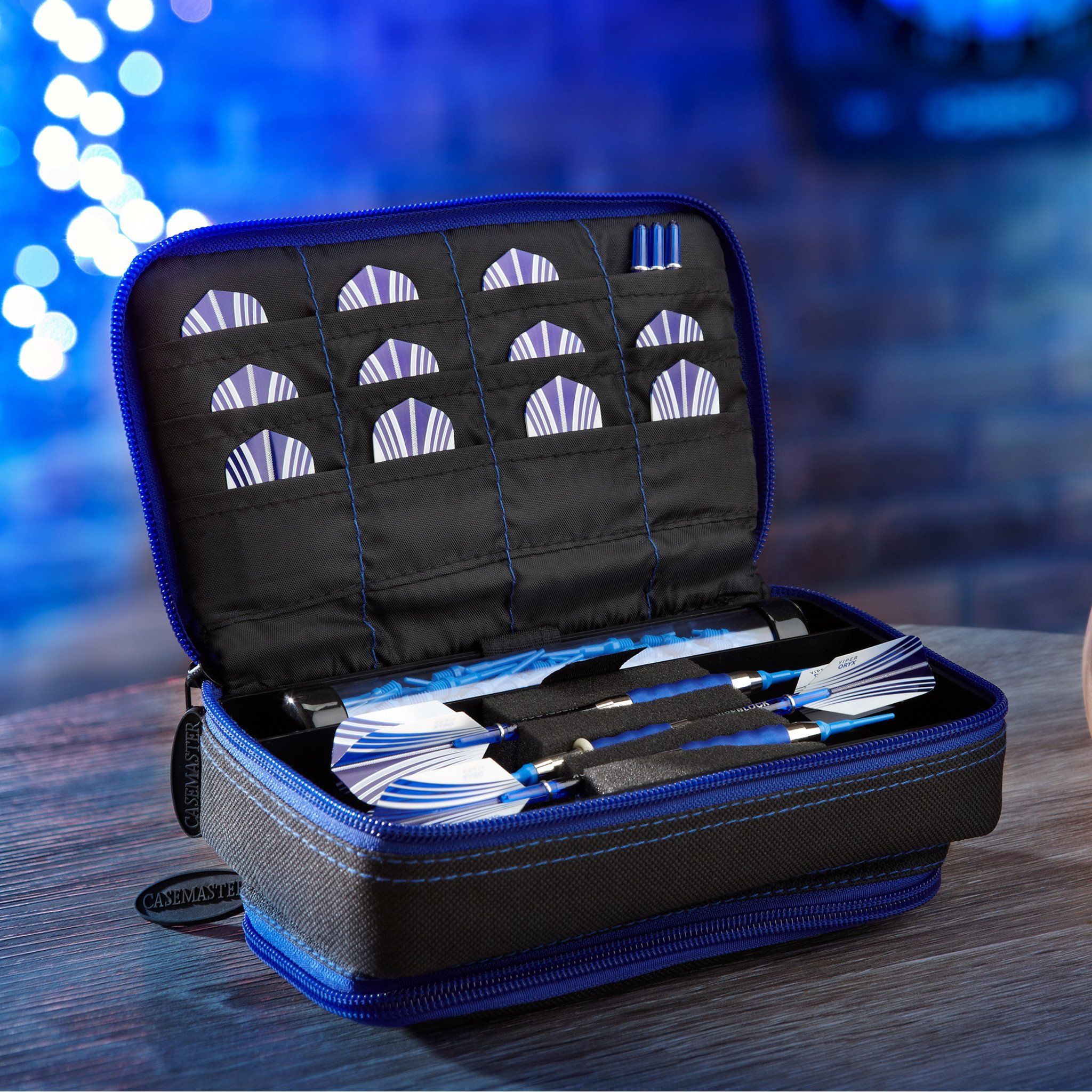 [OPEN BOX]  Casemaster Plazma Plus Dart Case Black with Sapphire Zipper and Phone Pocket - Image 9