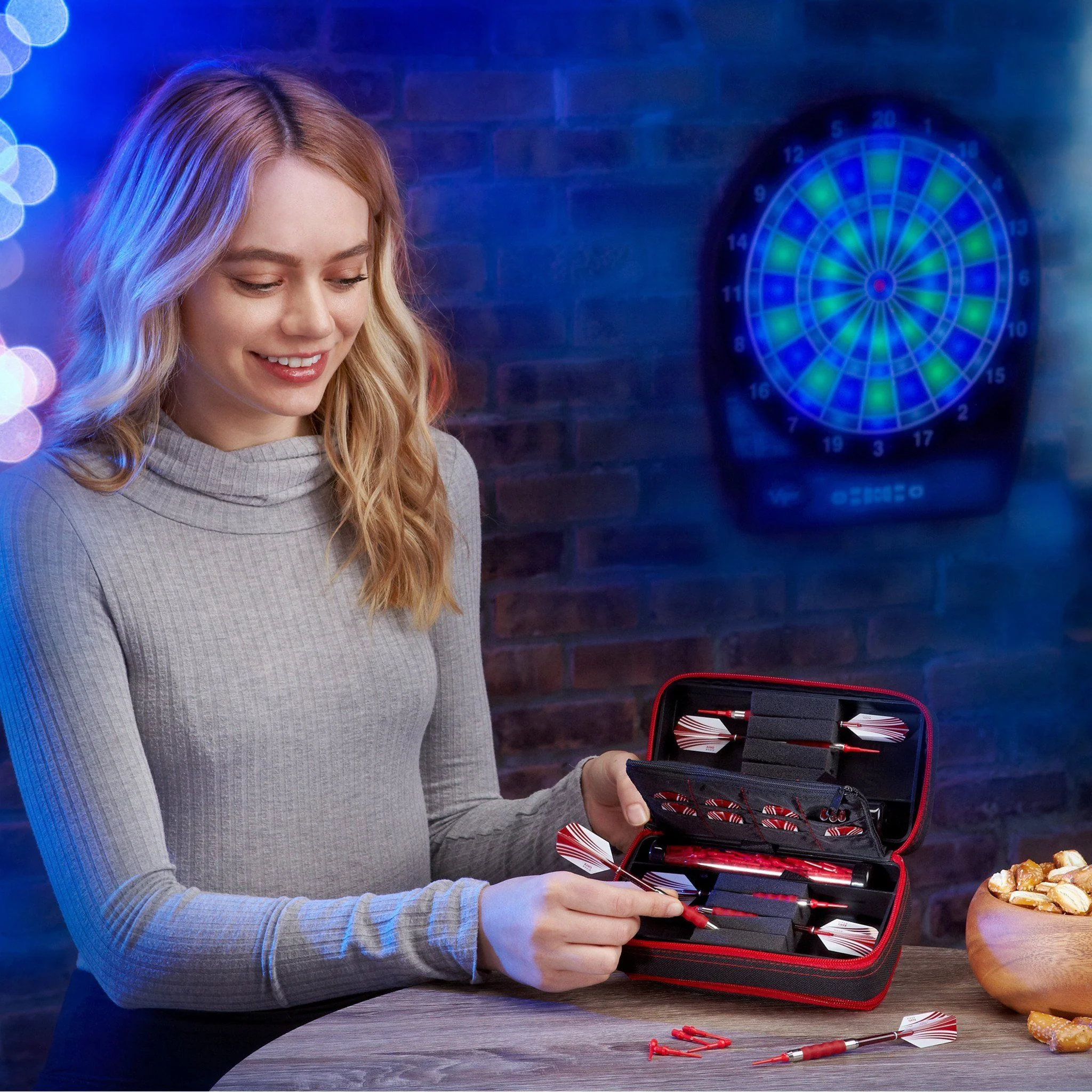 [OPEN BOX]  Casemaster Plazma Pro Dart Case Black with Ruby Zipper and Phone Pocket - Image 10
