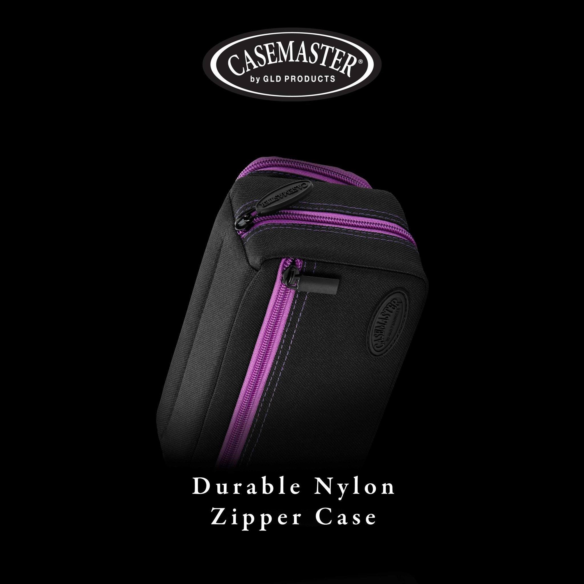 [OPEN BOX]  Casemaster Plazma Pro Dart Case Black with Amethyst Zipper and Phone Pocket - Image 6