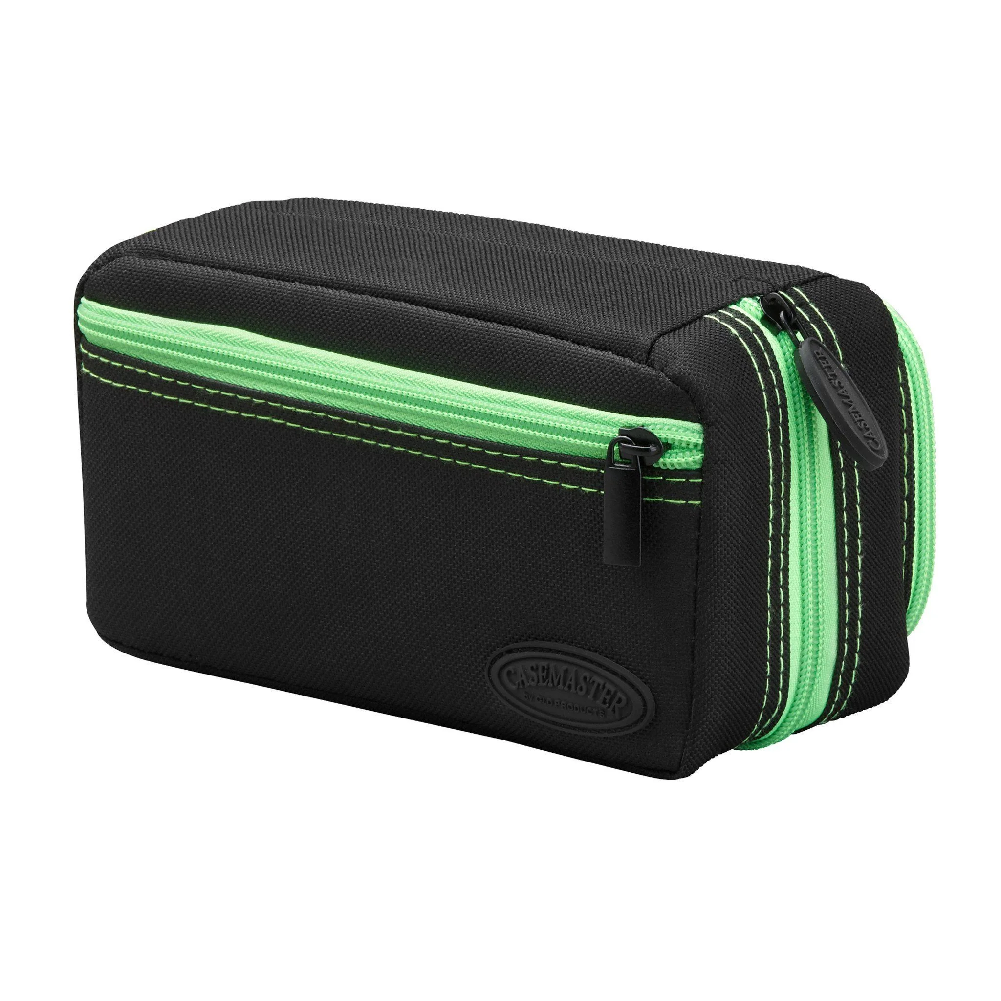 [OPEN BOX]  Casemaster Plazma Pro Dart Case Black with Green Trim and Phone Pocket - Image 2