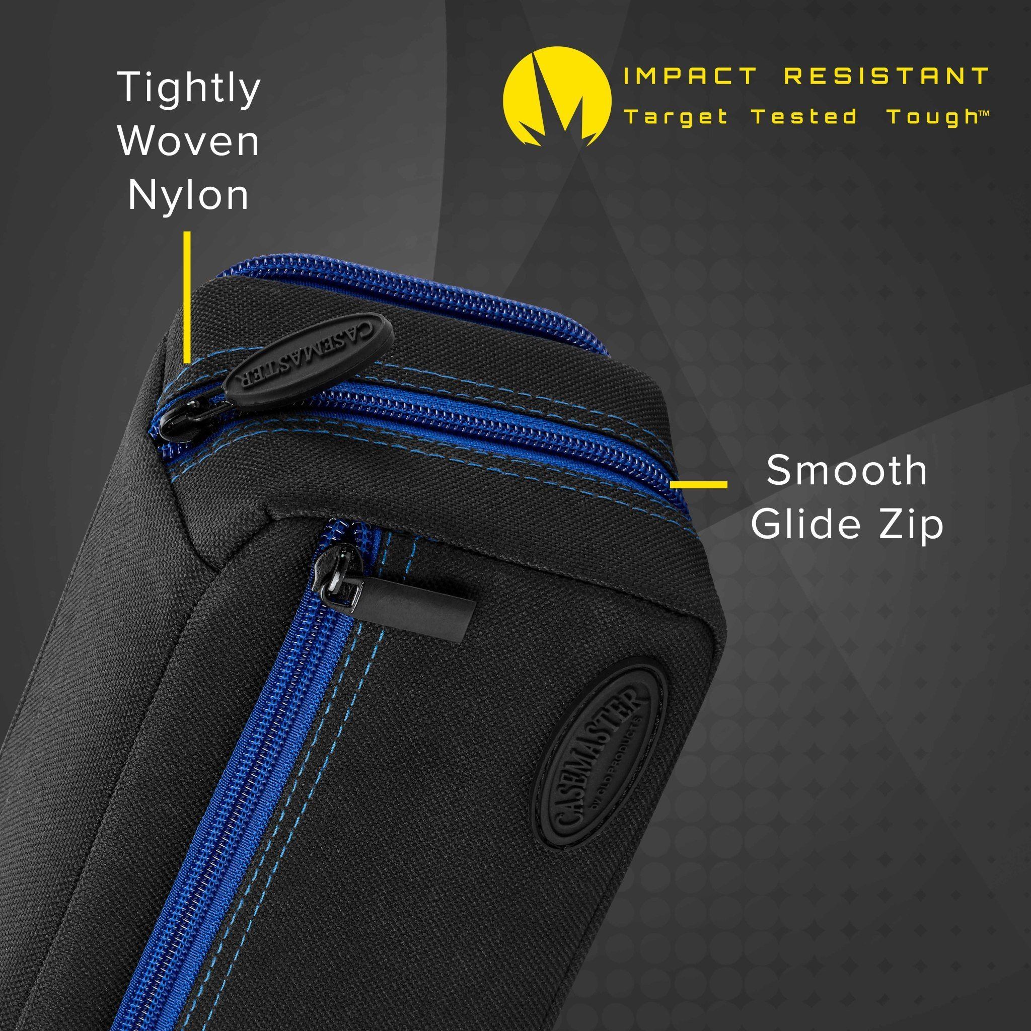 [OPEN BOX]  Casemaster Plazma Pro Dart Case Black with Sapphire Zipper and Phone Pocket - Image 5