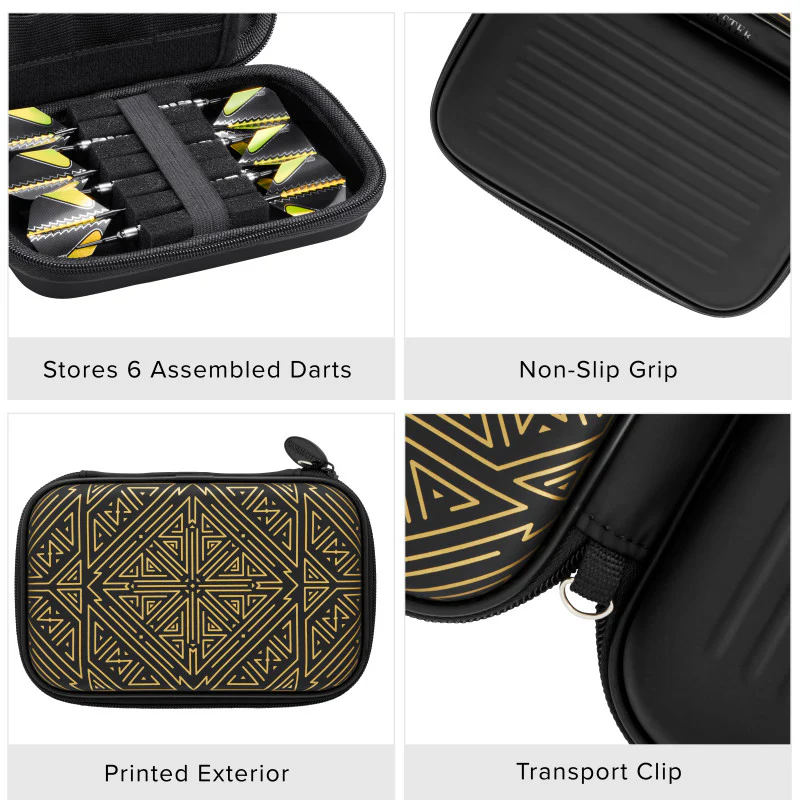 [OPEN BOX]  Casemaster Sentinel Dart Case Gold Maze Art Series - Image 3