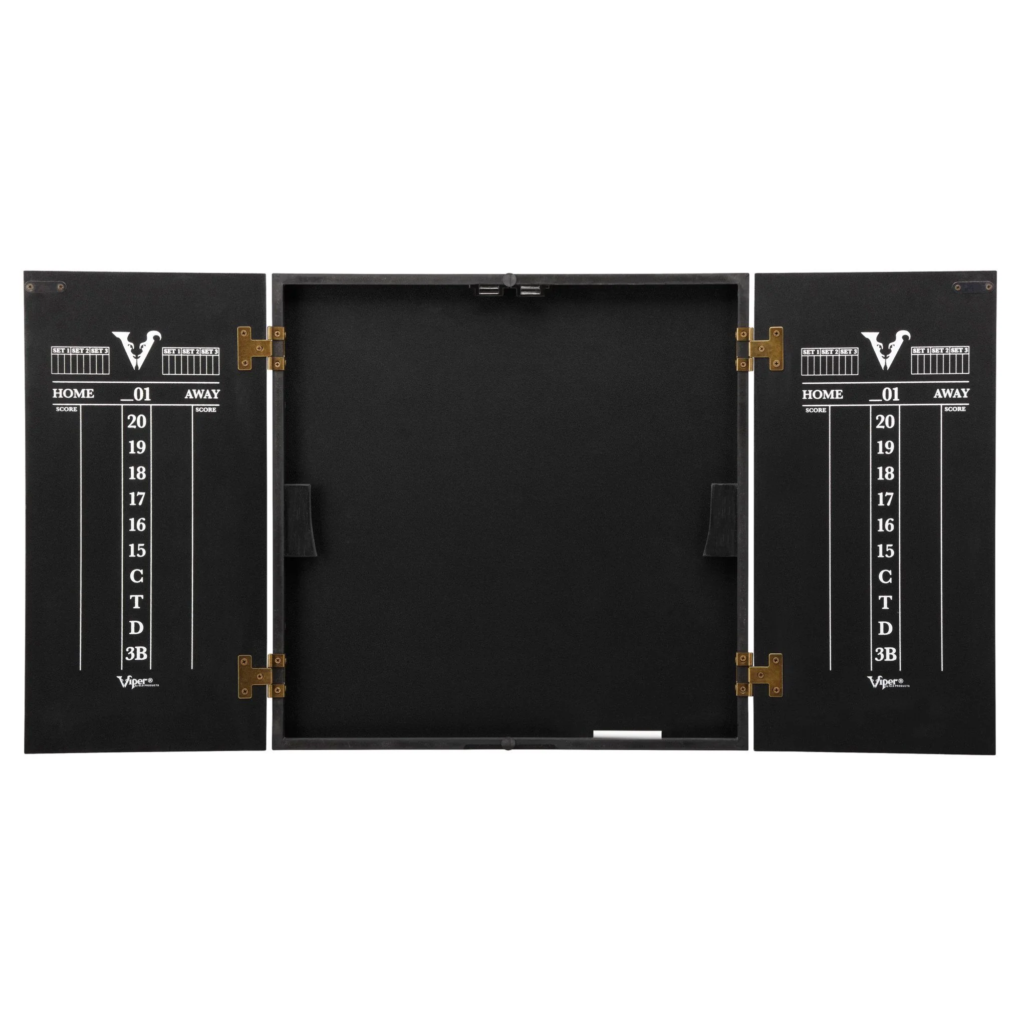 [OPEN BOX]  Viper Hideaway Dartboard Cabinet with Reversible Traditional and Baseball Dartboard - Image 4