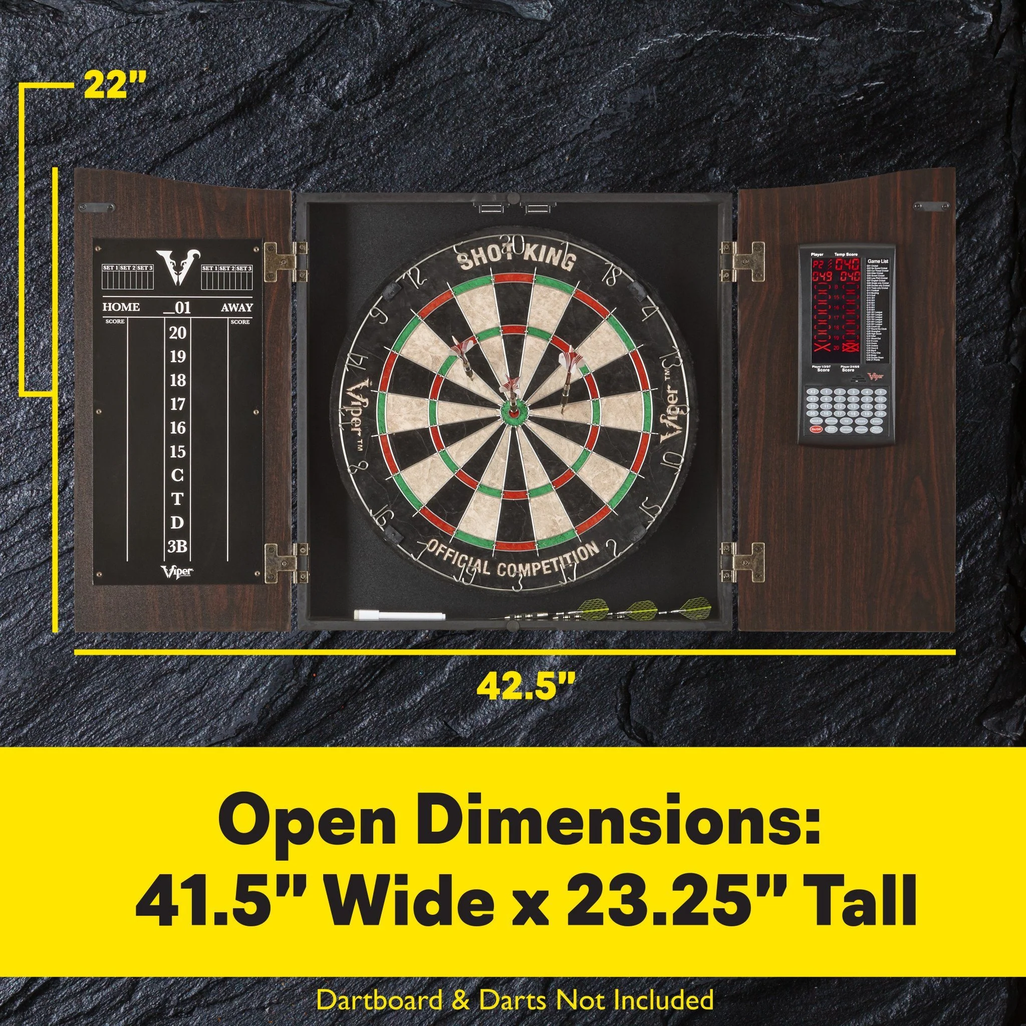 [OPEN BOX]  Viper Vault Deluxe Dartboard Cabinet with Pro Score - Image 6