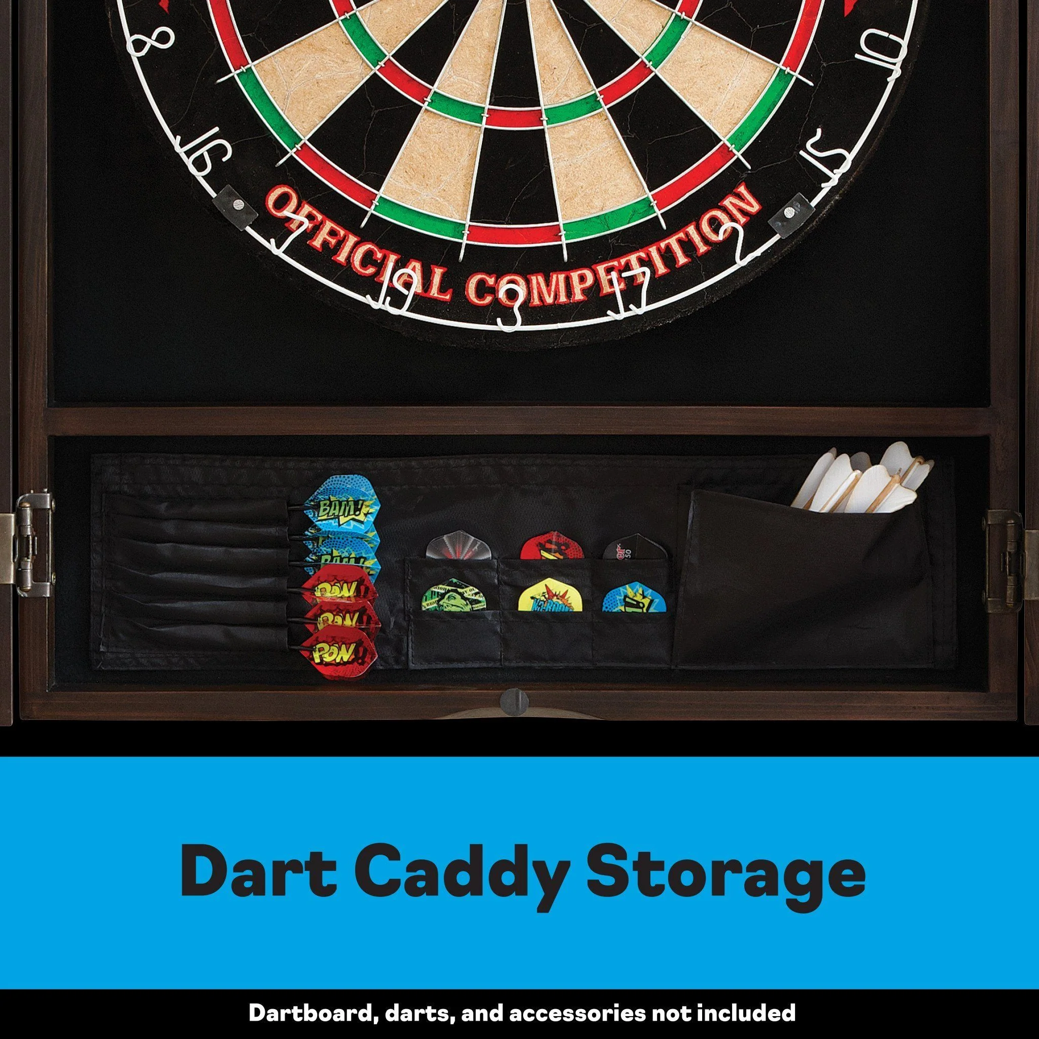 [OPEN BOX]  Viper Metropolitan Espresso Steel Tip Dartboard Cabinet - Image 11