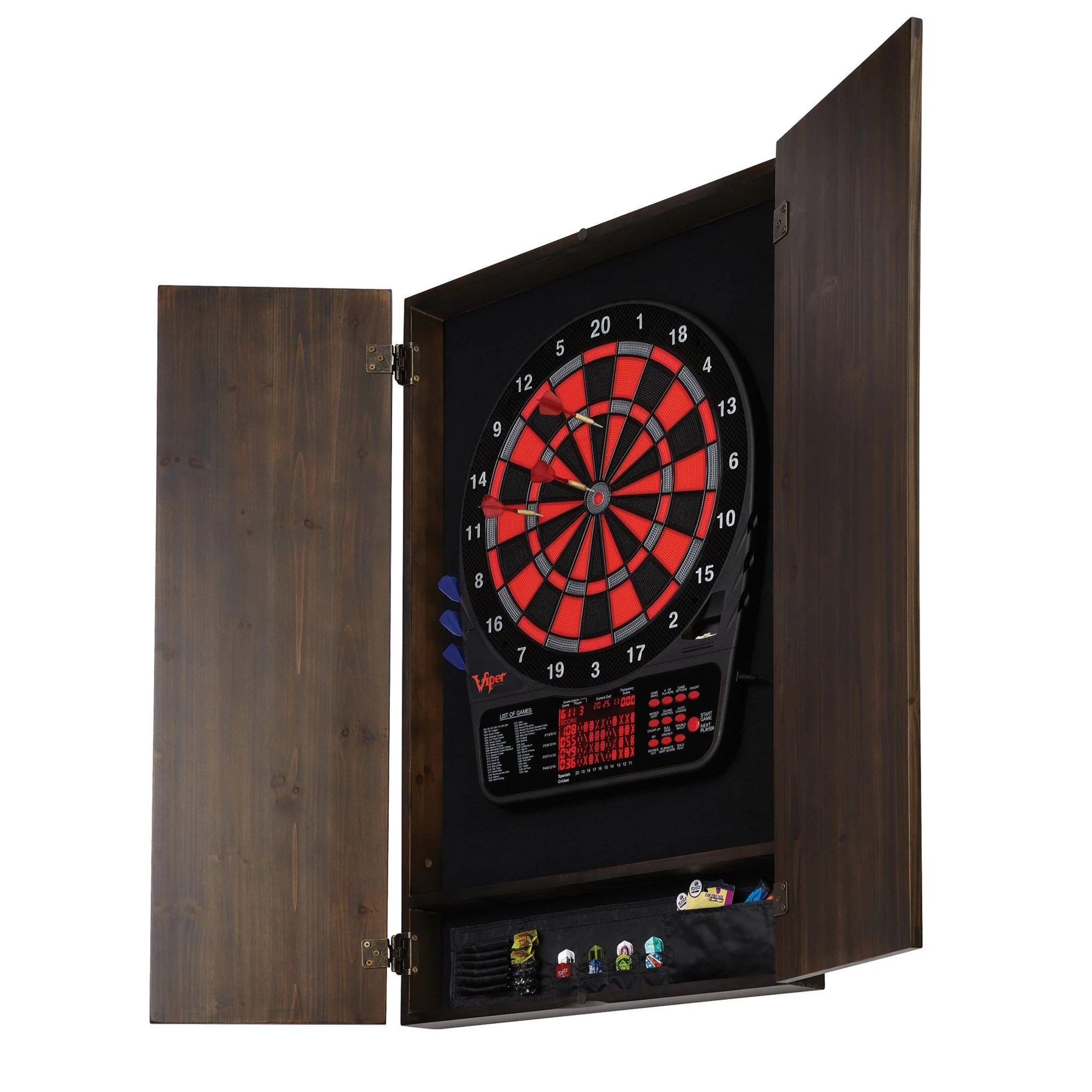[OPEN BOX]  Viper Metropolitan Espresso Soft Tip Dartboard Cabinet - Image 4
