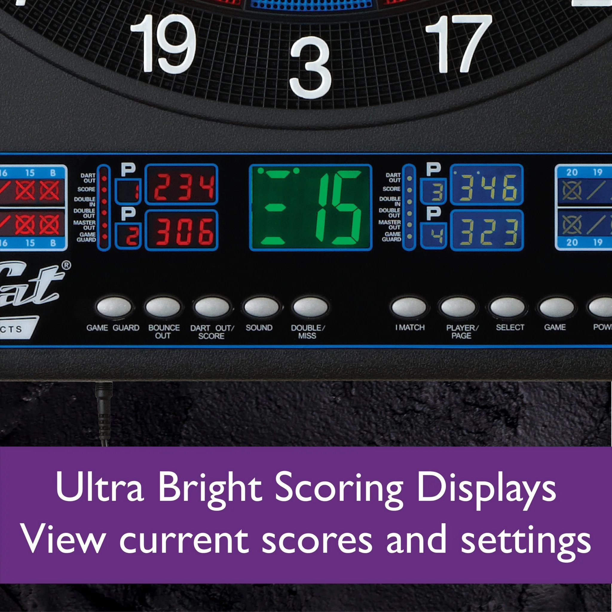 [OPEN BOX]  Fat Cat Electronx Electronic Dartboard, 13.5" Compact Target - Image 6
