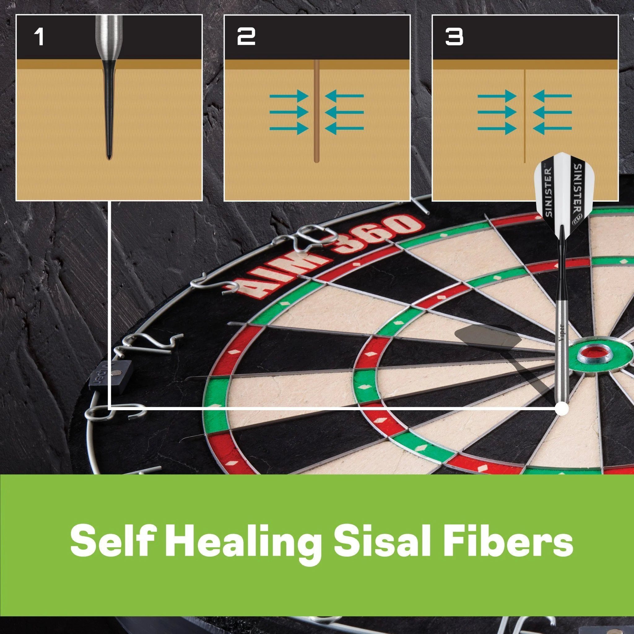 [OPEN BOX]  Viper AIM 360 Sisal Dartboard - Image 3