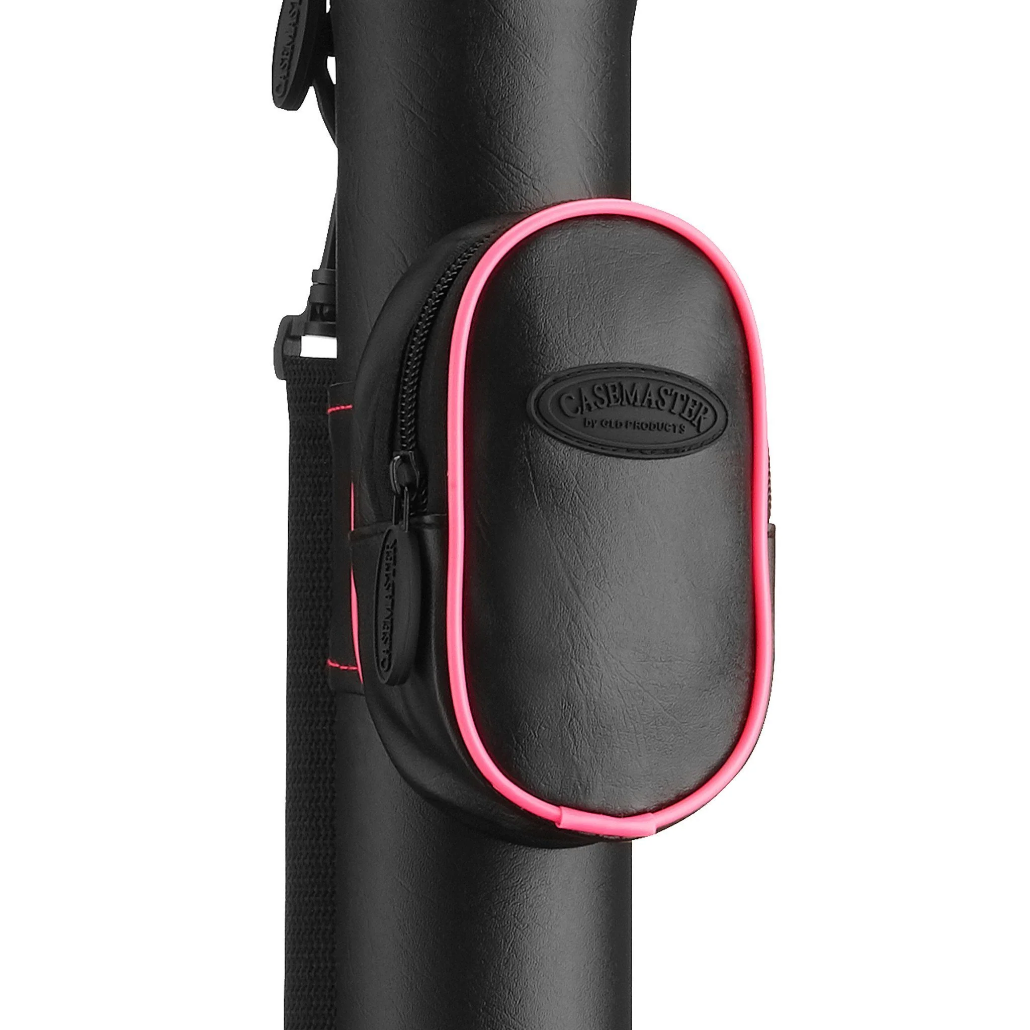 [OPEN BOX]  Casemaster Q-Vault Supreme Black with Pink Trim Cue Case - Image 2