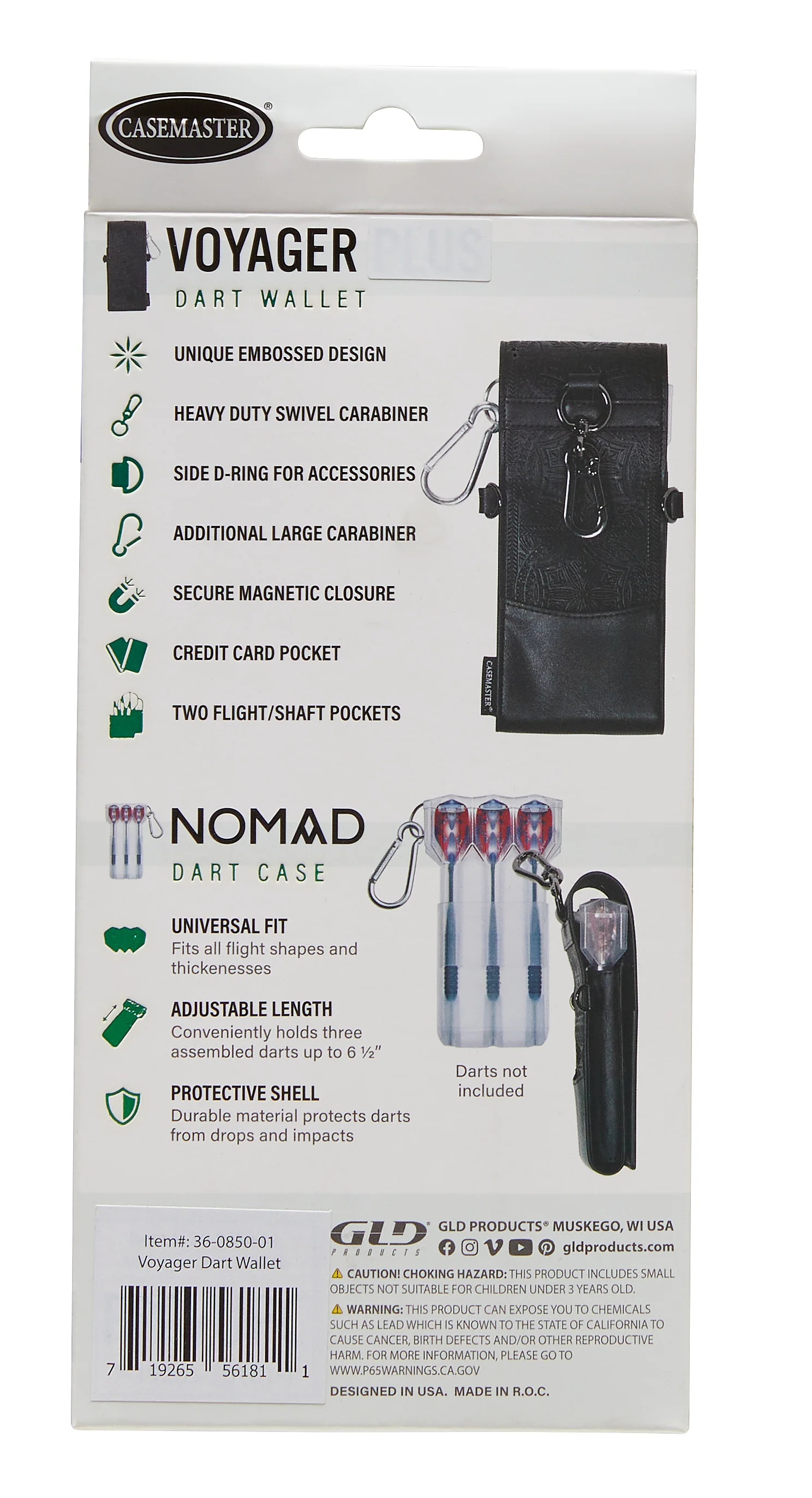 [OPEN BOX] Casemaster Voyager Dart Wallet with Nomad Dart Case | Black - Image 7
