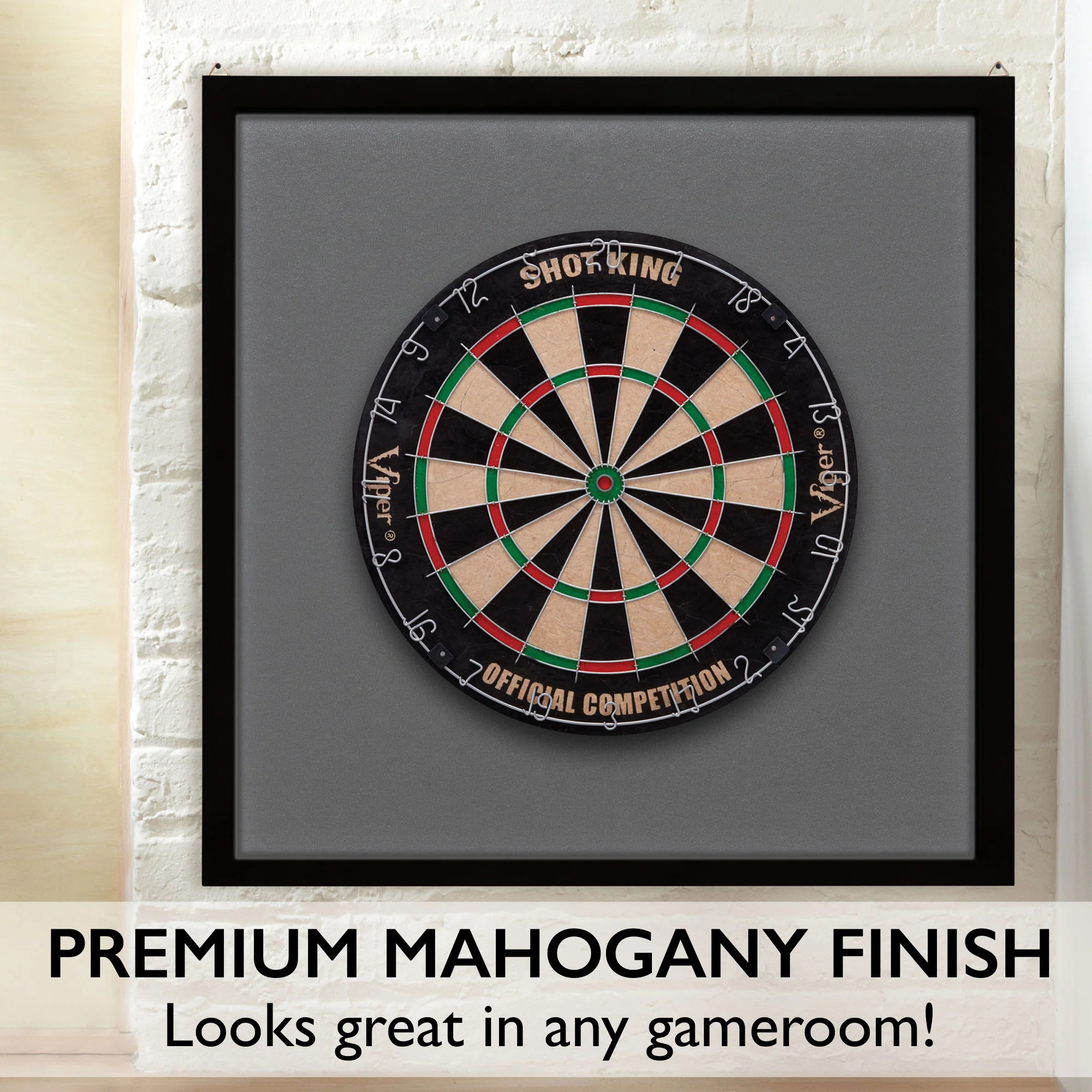 Viper Framed Dartboard Backboard Grey - Image 3