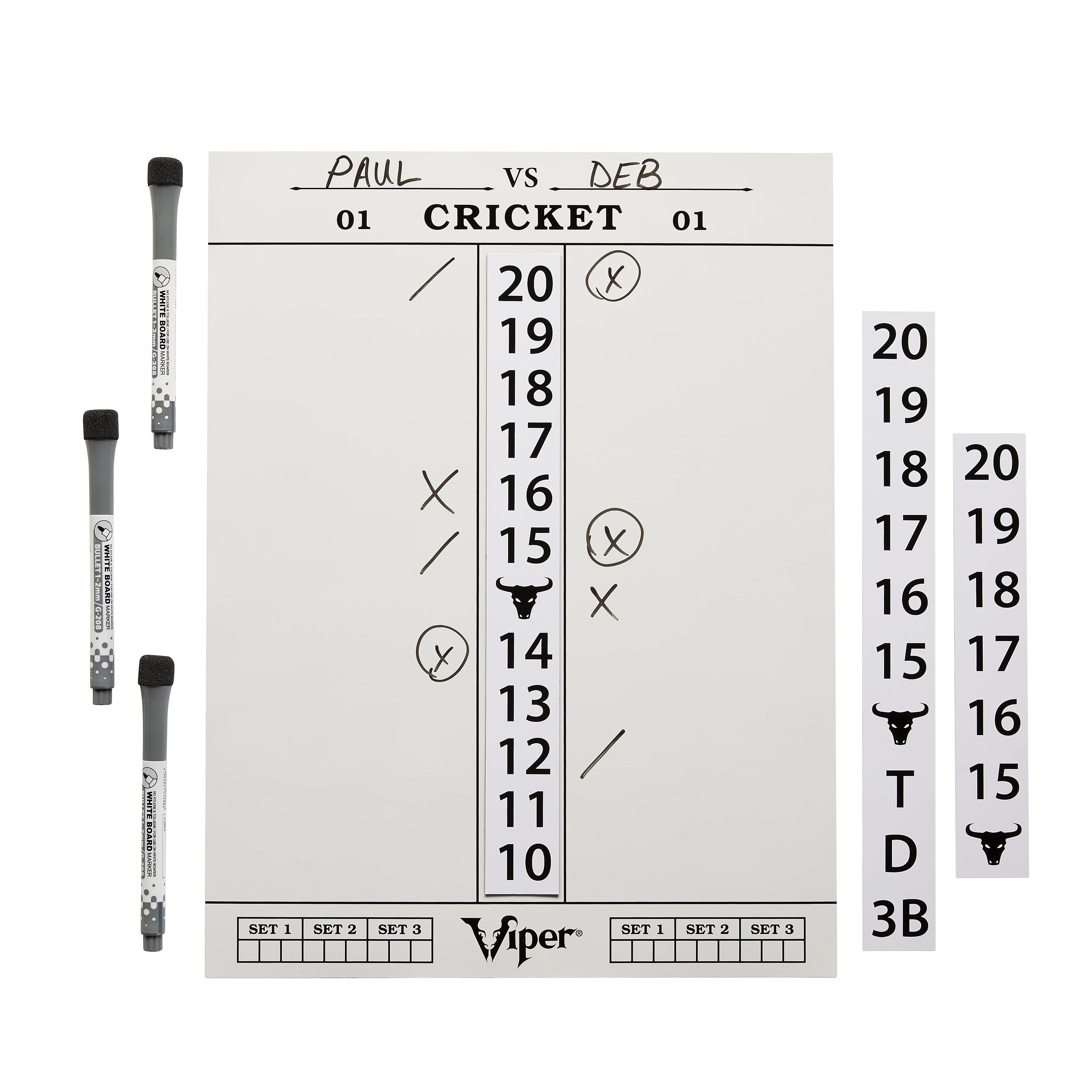 Viper Magna Score Pro 3-in-1 Magnetic Dry Erase Dart Scoreboard - Image 3