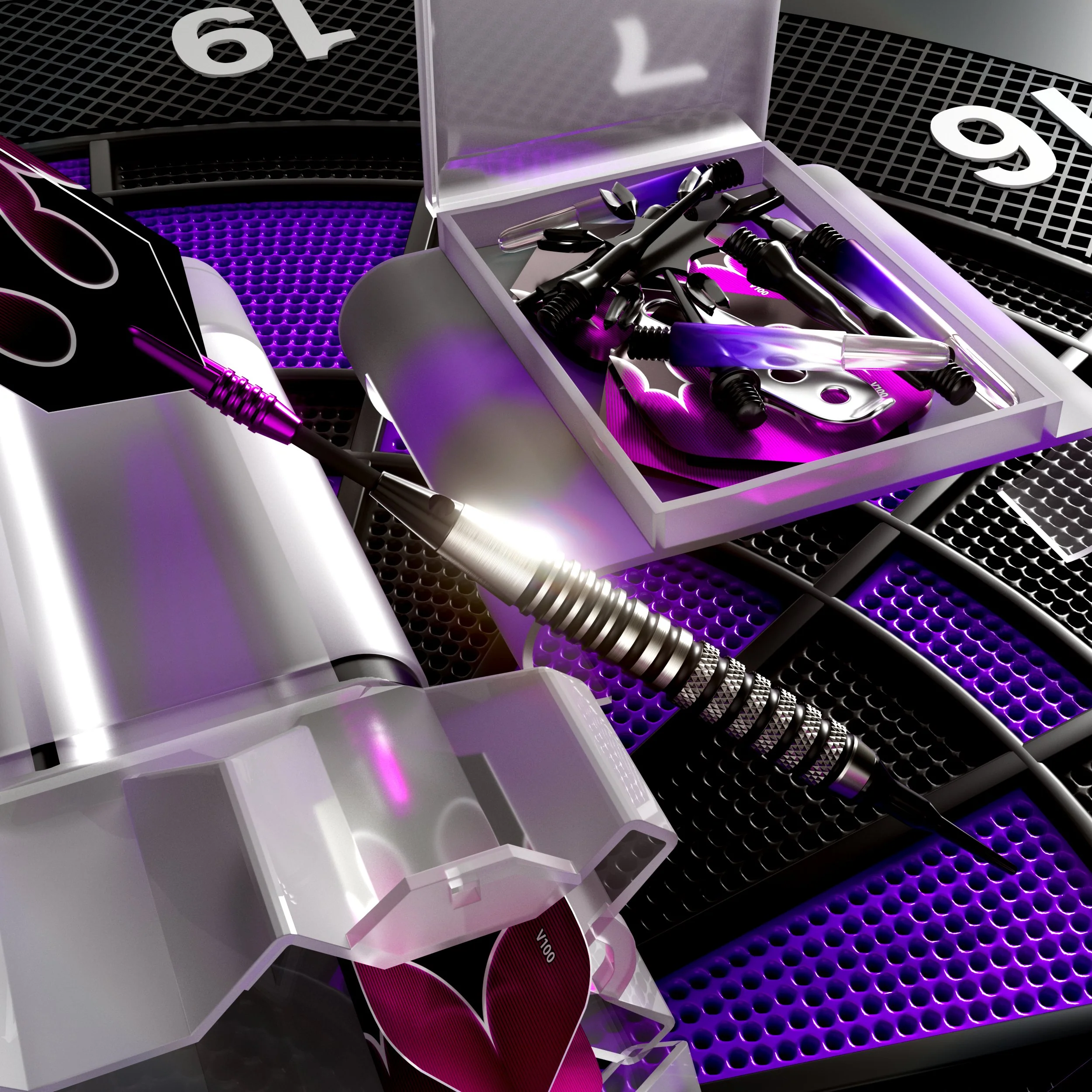 Viper Shot King Soft Tip Dart Set with Nomad Dart Case | 80% Tungsten | Purple | 20 Grams - Image 7