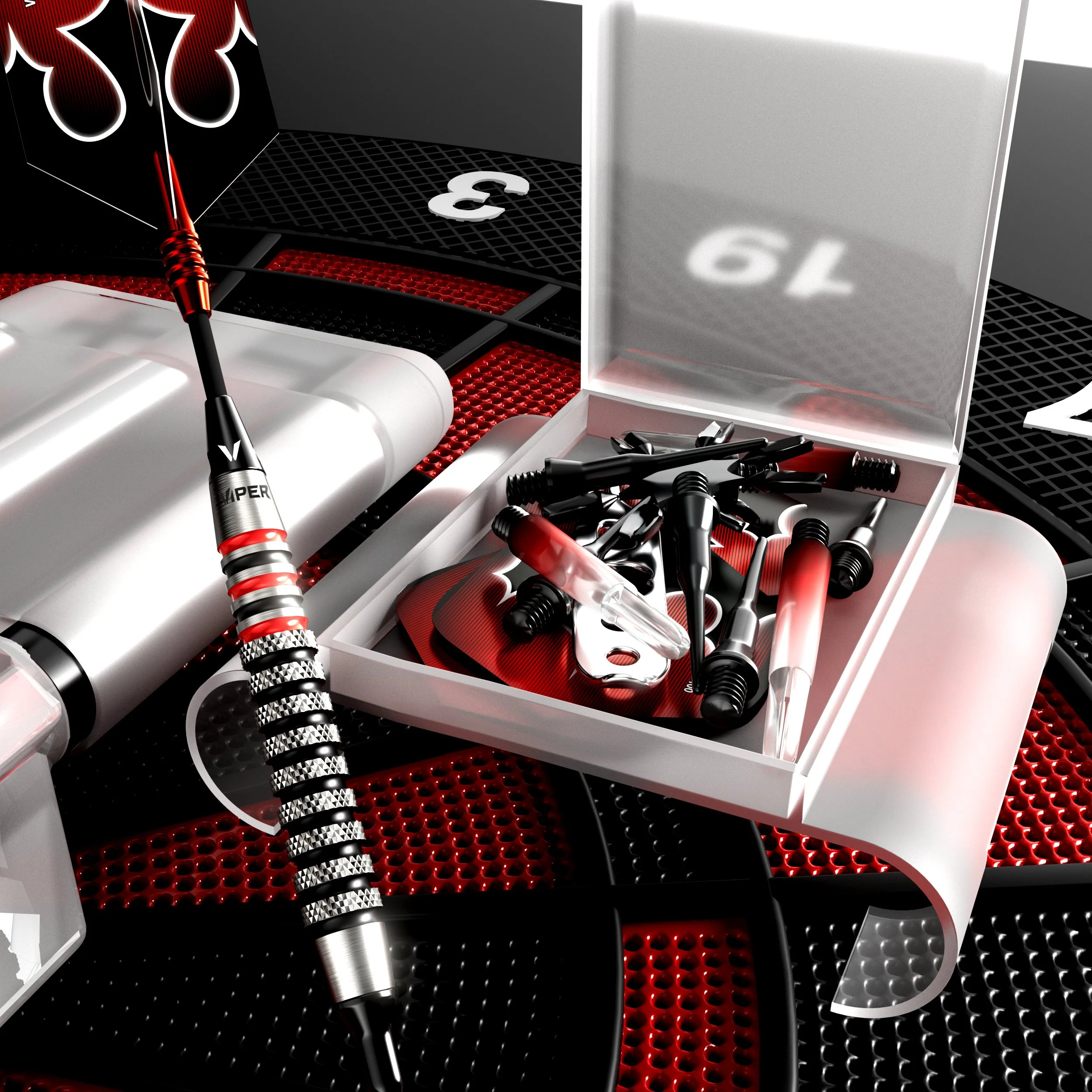 Viper Shot King Soft Tip Dart Set with Nomad Dart Case | 80% Tungsten | Red | 20 Grams - Image 7