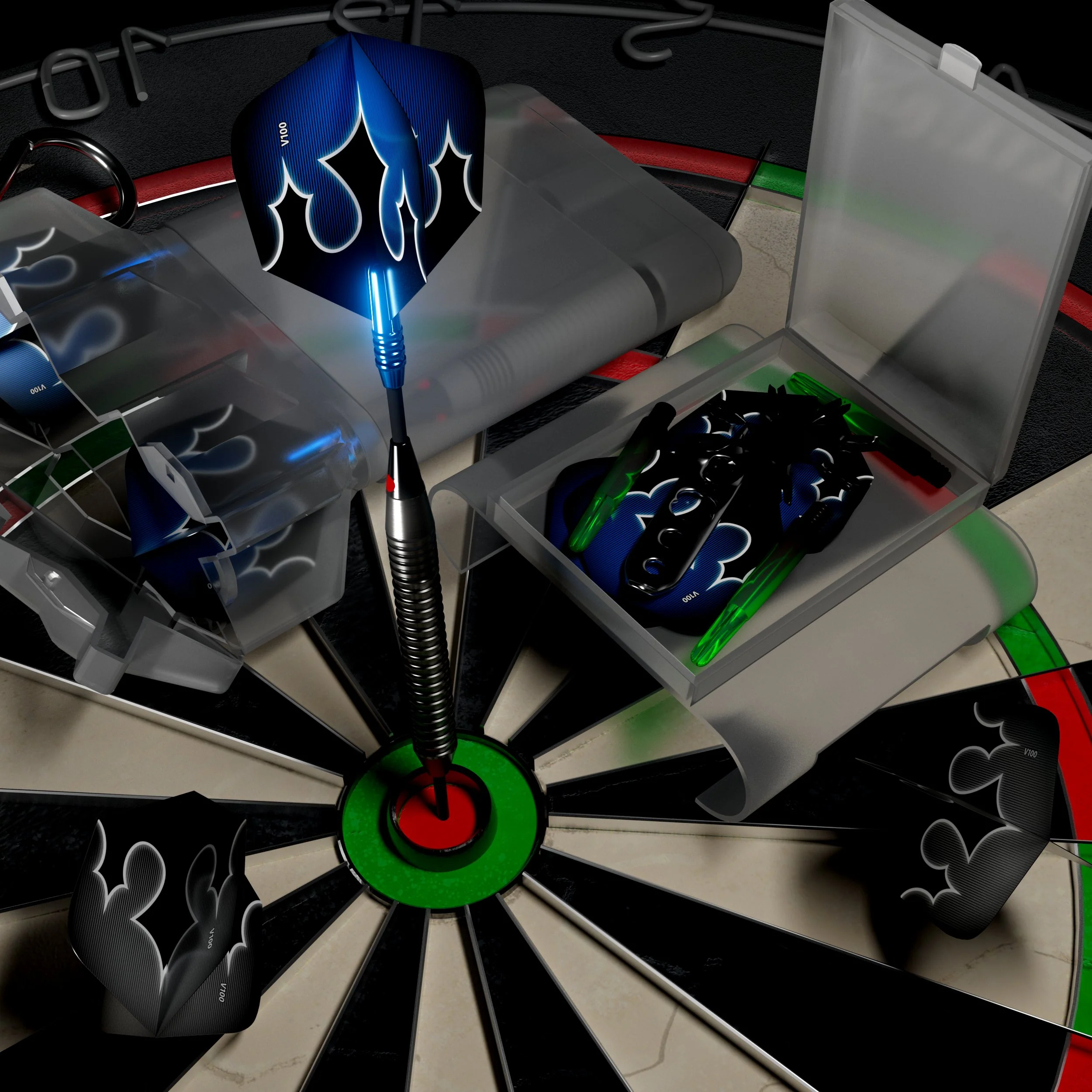 Viper Shot King Steel Tip Dart Set with Nomad Dart Case | 80% Tungsten | Blue | 24 Grams - Image 7