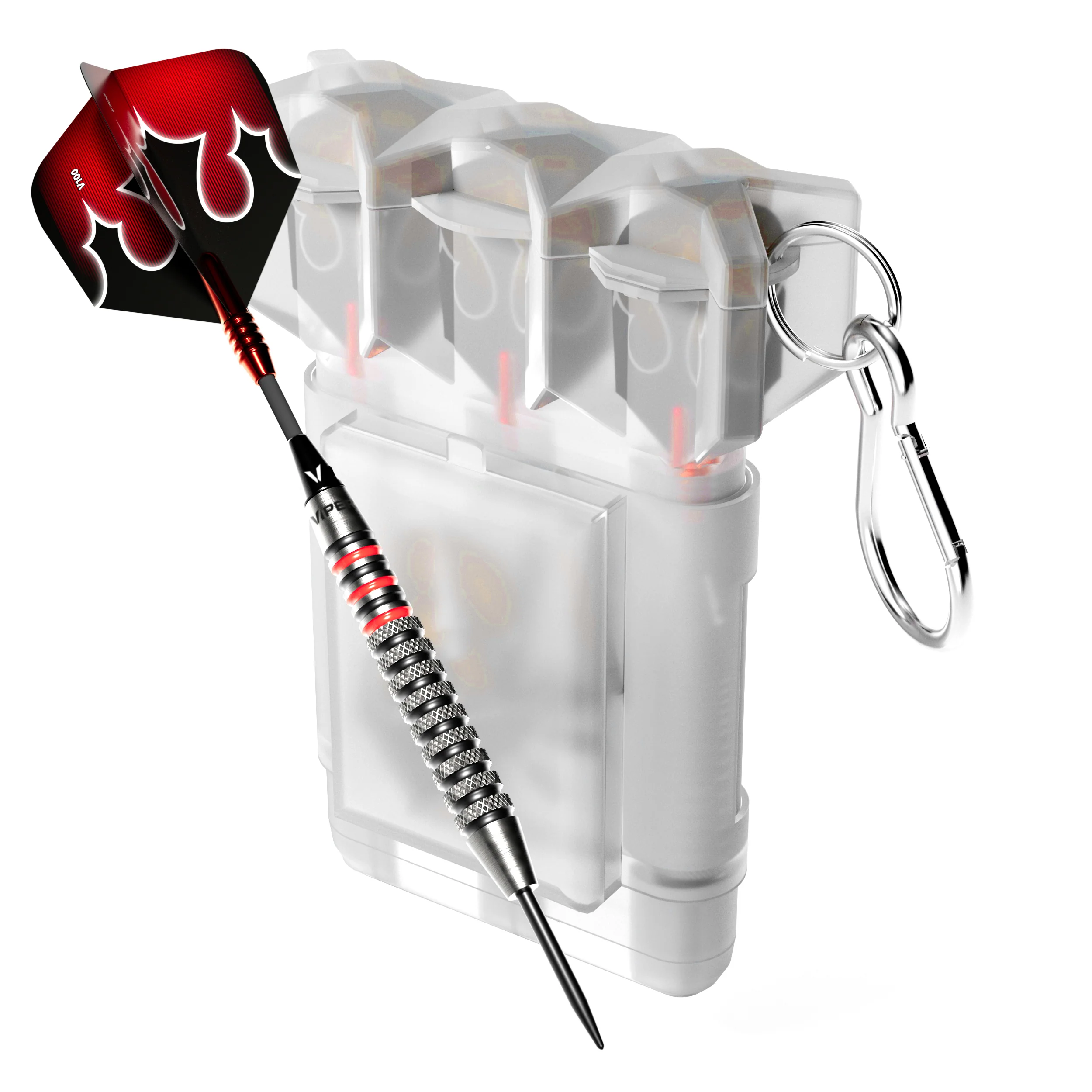 Viper Shot King Steel Tip Dart Set with Nomad Dart Case | 80% Tungsten | Red | 22 Grams - Image 3