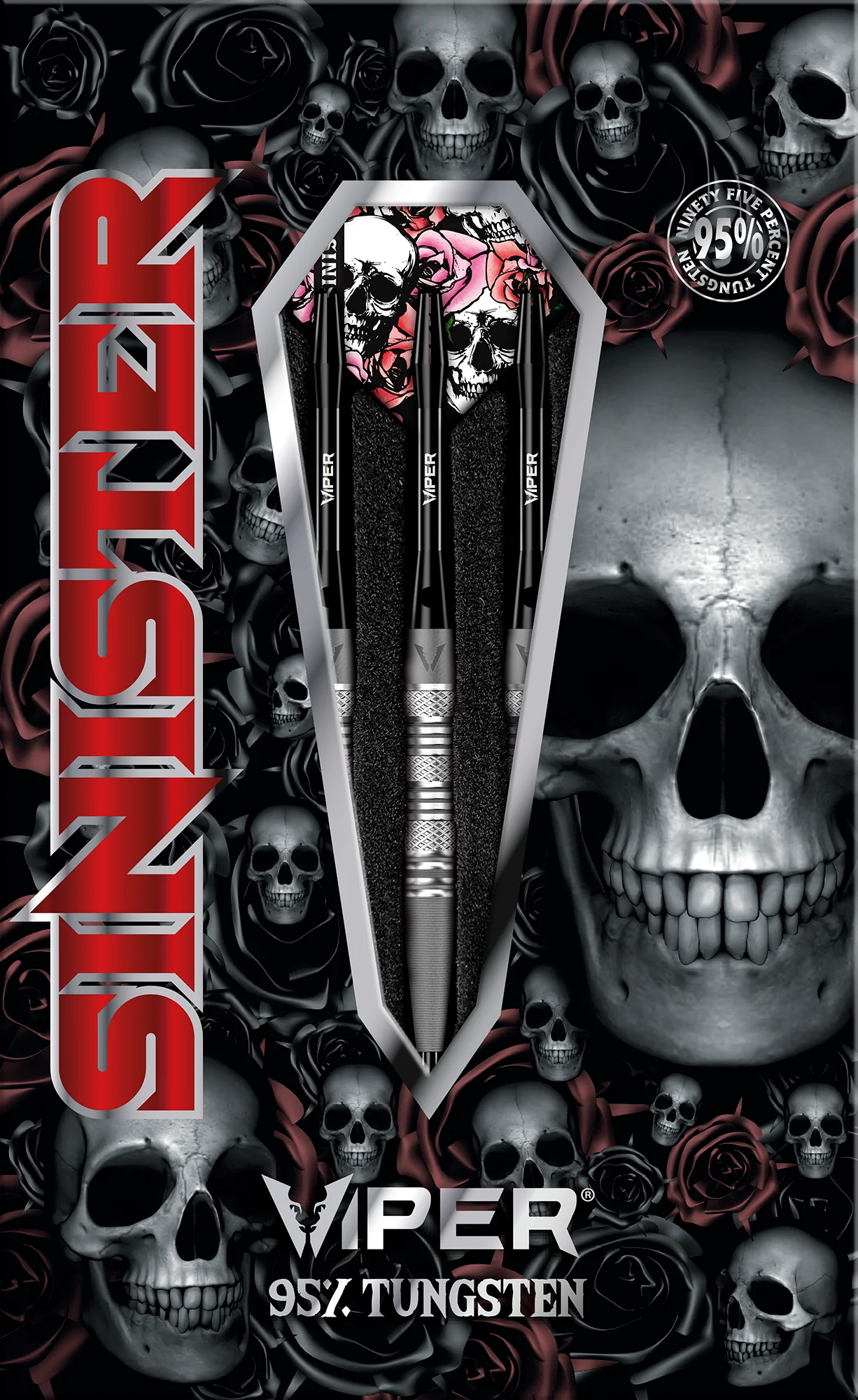 Viper Sinister Tungsten Steel Tip Dart Set - Triple Knurl - Image 5
