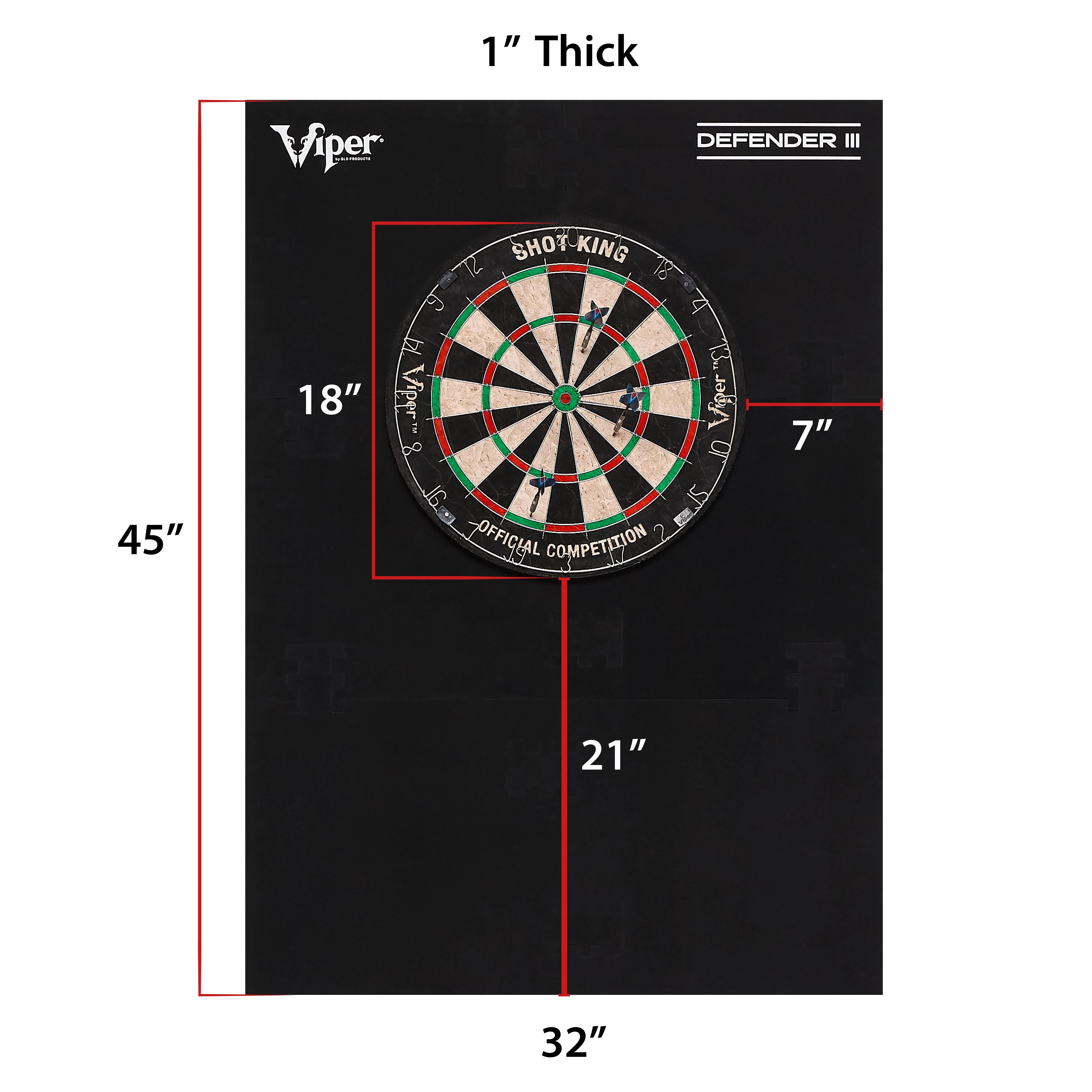Viper Wall Defender III Dartboard Surround Yellow - Image 8